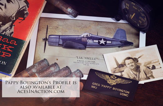 Pappy Boyington's Legacy - "Black Sheep Squadron" F4U Corsair Relic Art