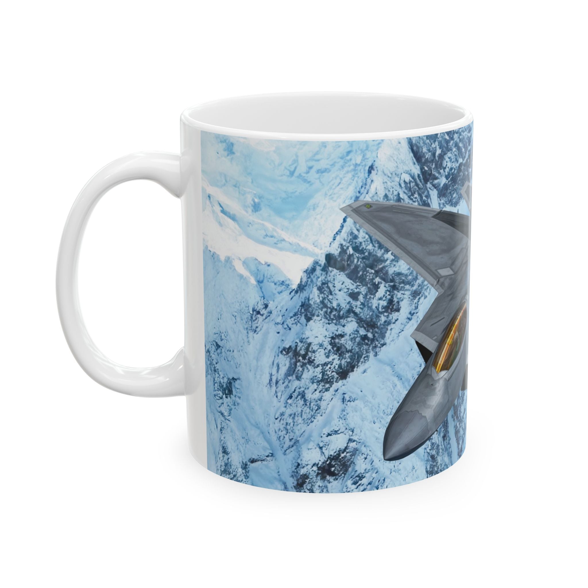 F-22 Raptor - Raptor's Icy Ascent - Coffee Mug