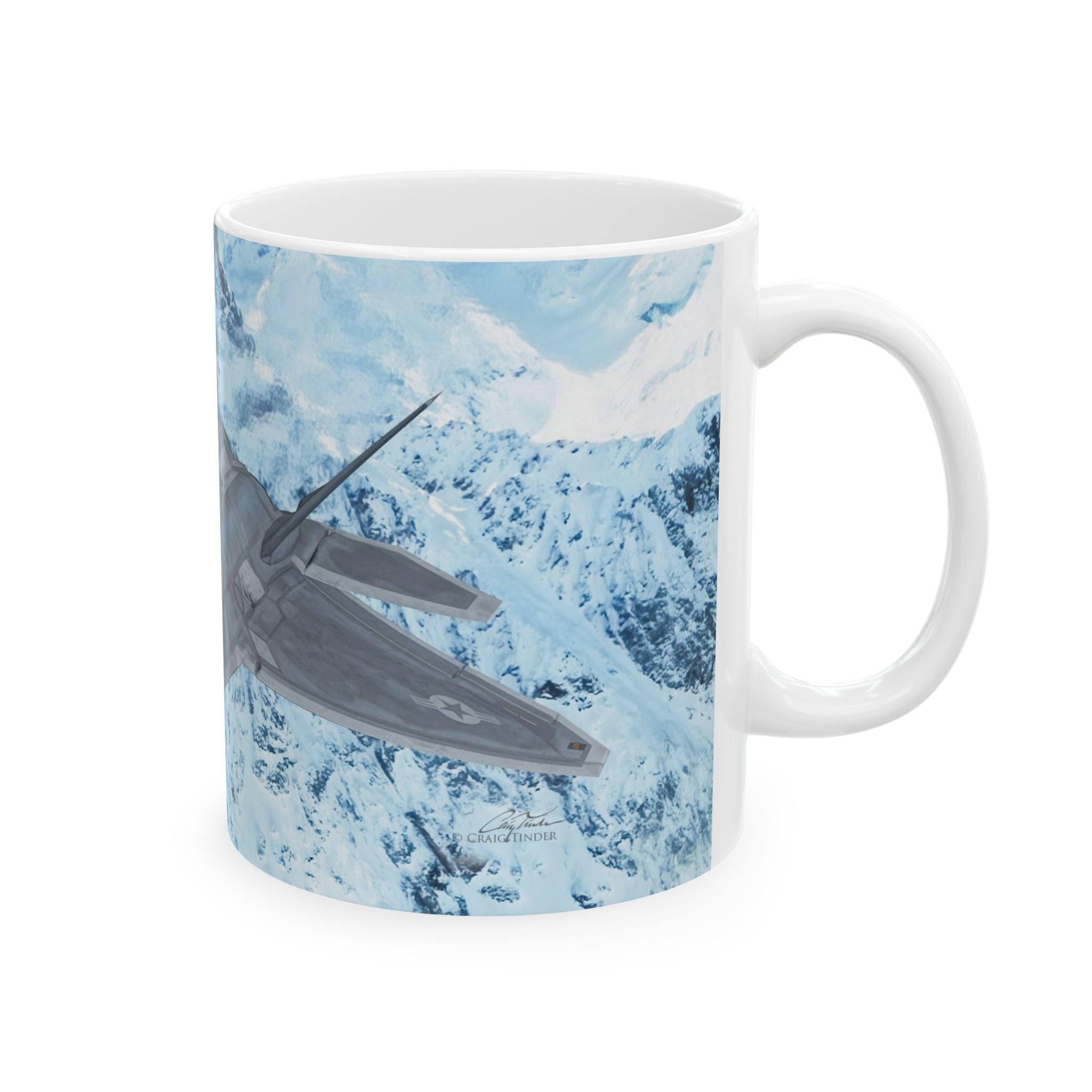 F-22 Raptor - Raptor's Icy Ascent - Coffee Mug