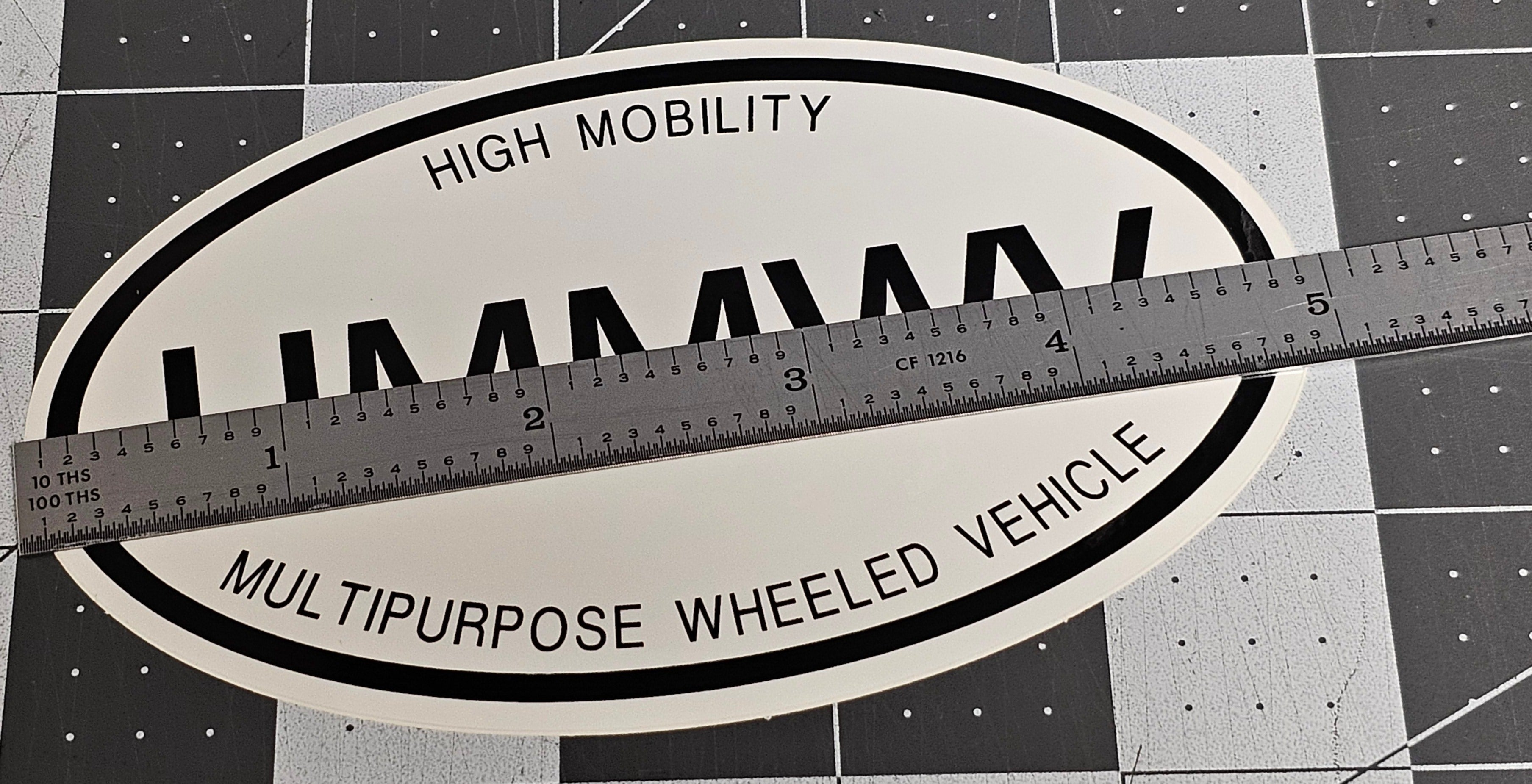 HMMWV High Mobility Multipurpose Wheeled Vehicle - Vinyl Automotive Decal/Sticker