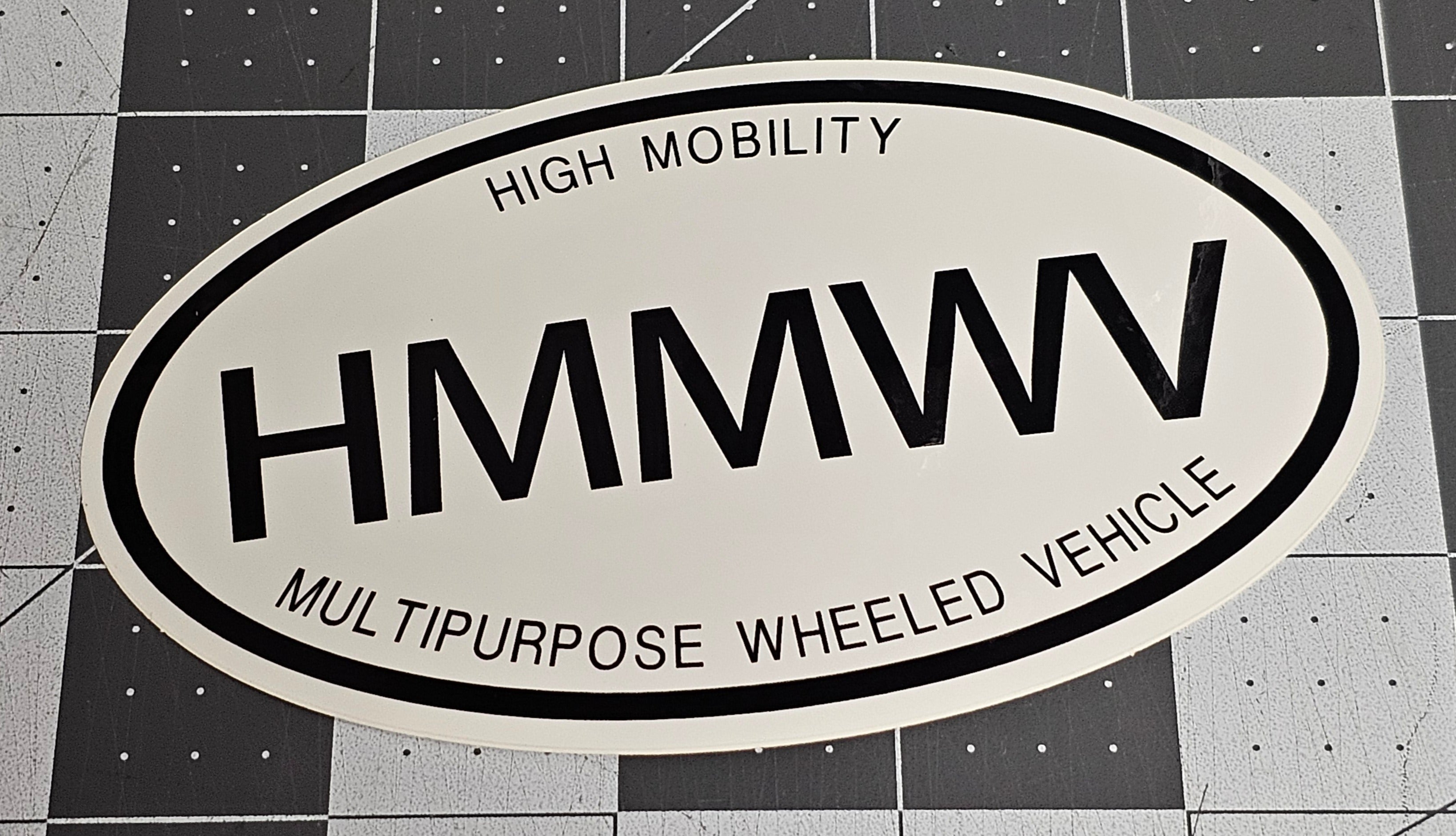 HMMWV High Mobility Multipurpose Wheeled Vehicle - Vinyl Automotive Decal/Sticker