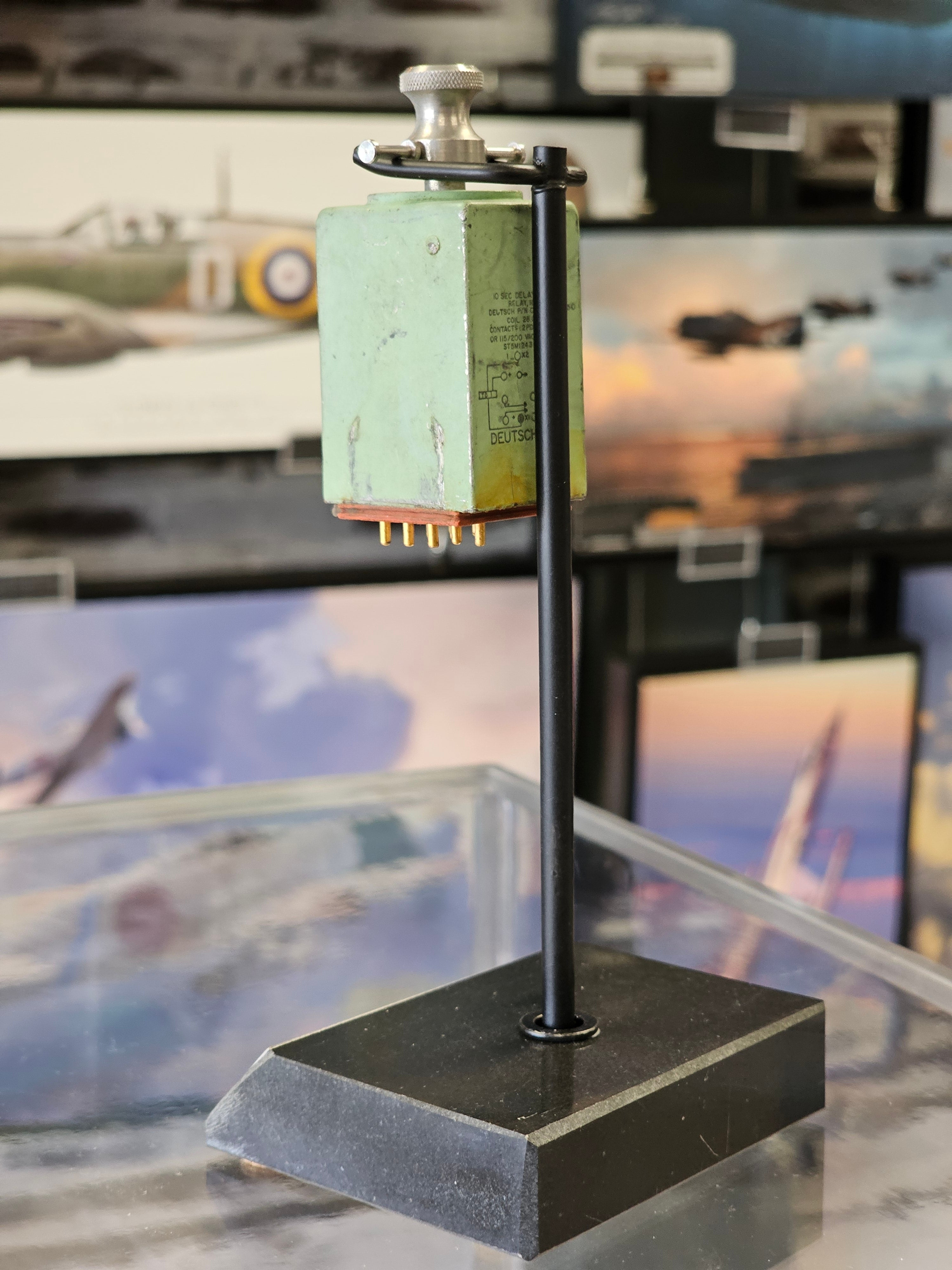 F-15 STRIKE EAGLE - Electrical Relay 99699 - Museum Display w/ Armature Stone