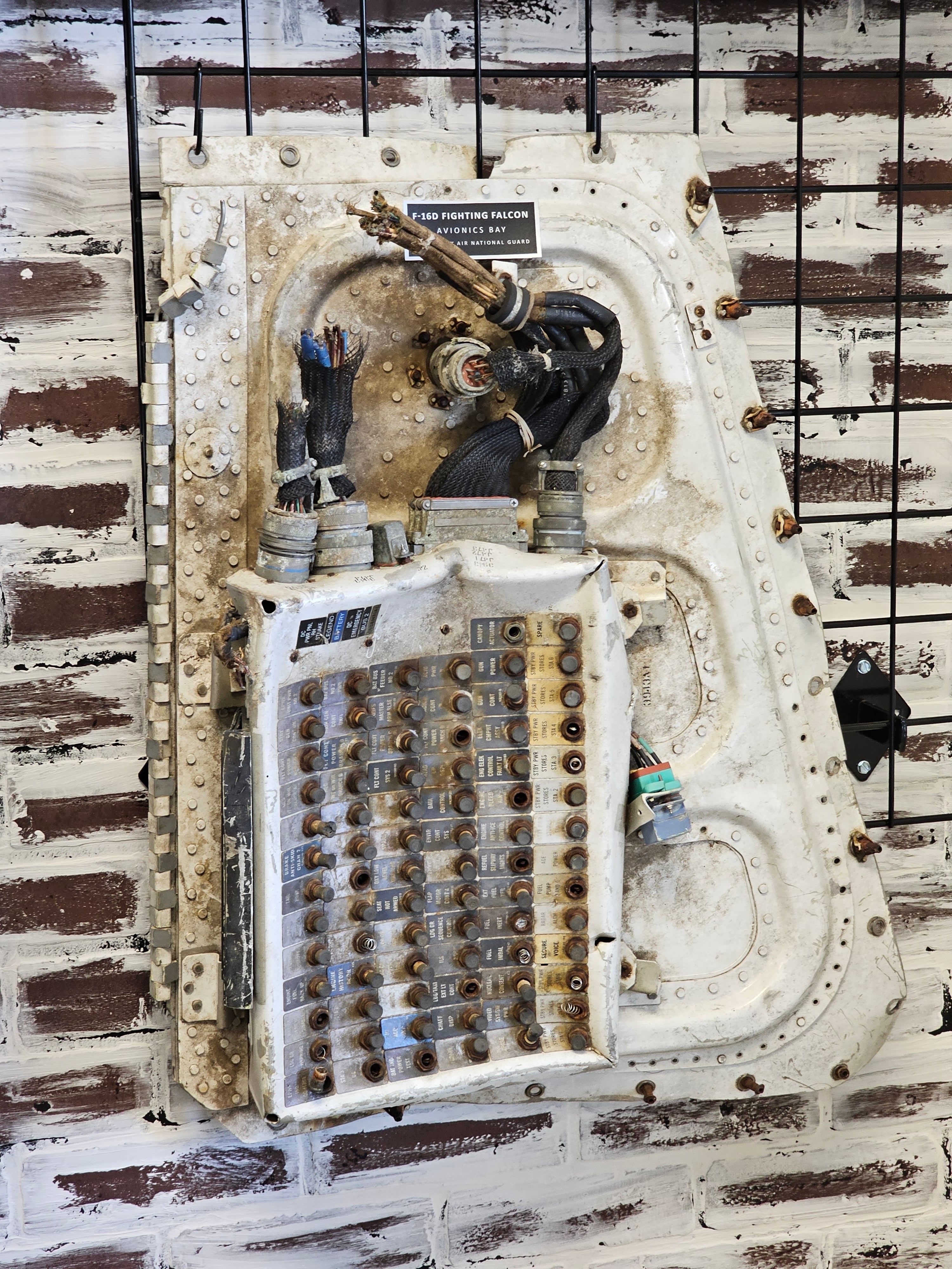 F-16 Viper Fighting Falcon Avionics Panel - Actual Aircraft Relic