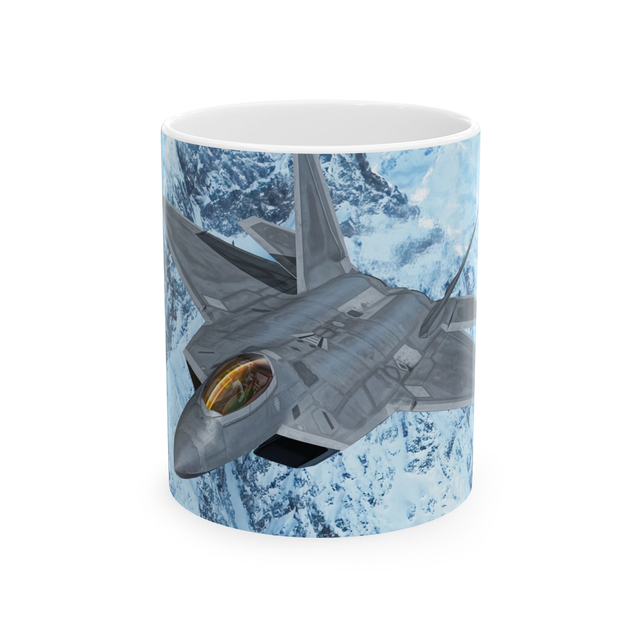 F-22 Raptor - Raptor's Icy Ascent - Coffee Mug