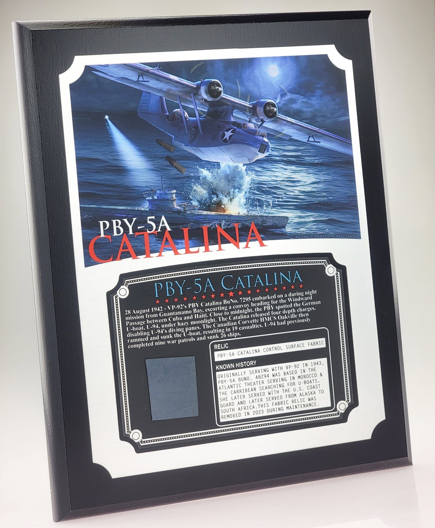 WWII PBY Catalina Relic Plaque - Full Color 8"x10"
