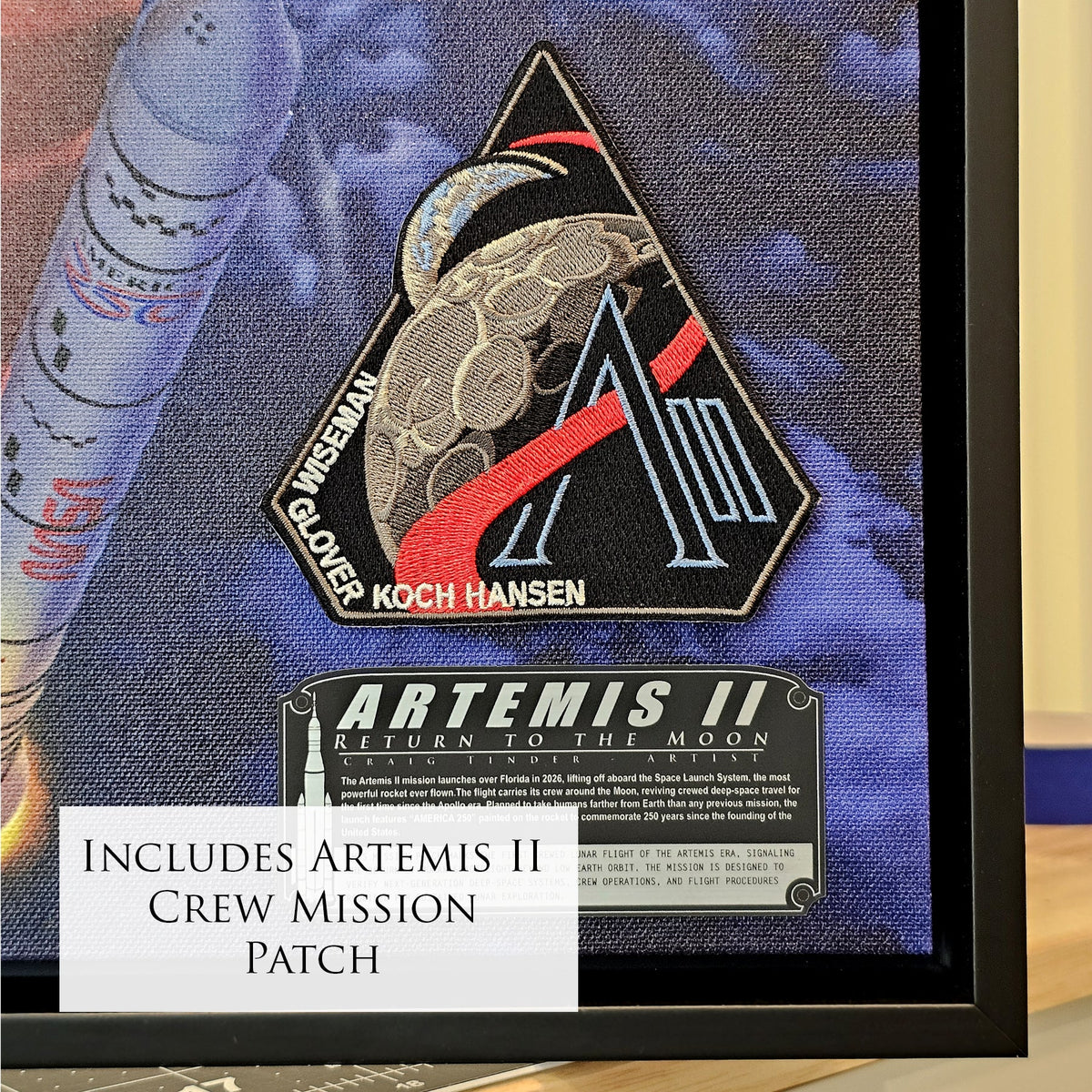 Artemis II historical artwork detail