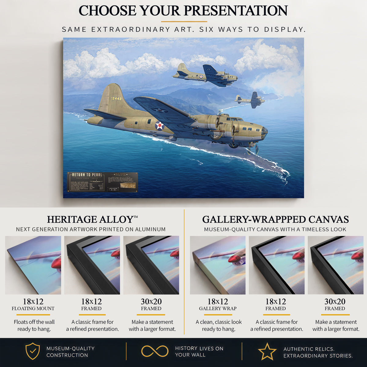 B-17E Flying Fortress - The Return to Pearl | INCLUDES: Skin Fragment