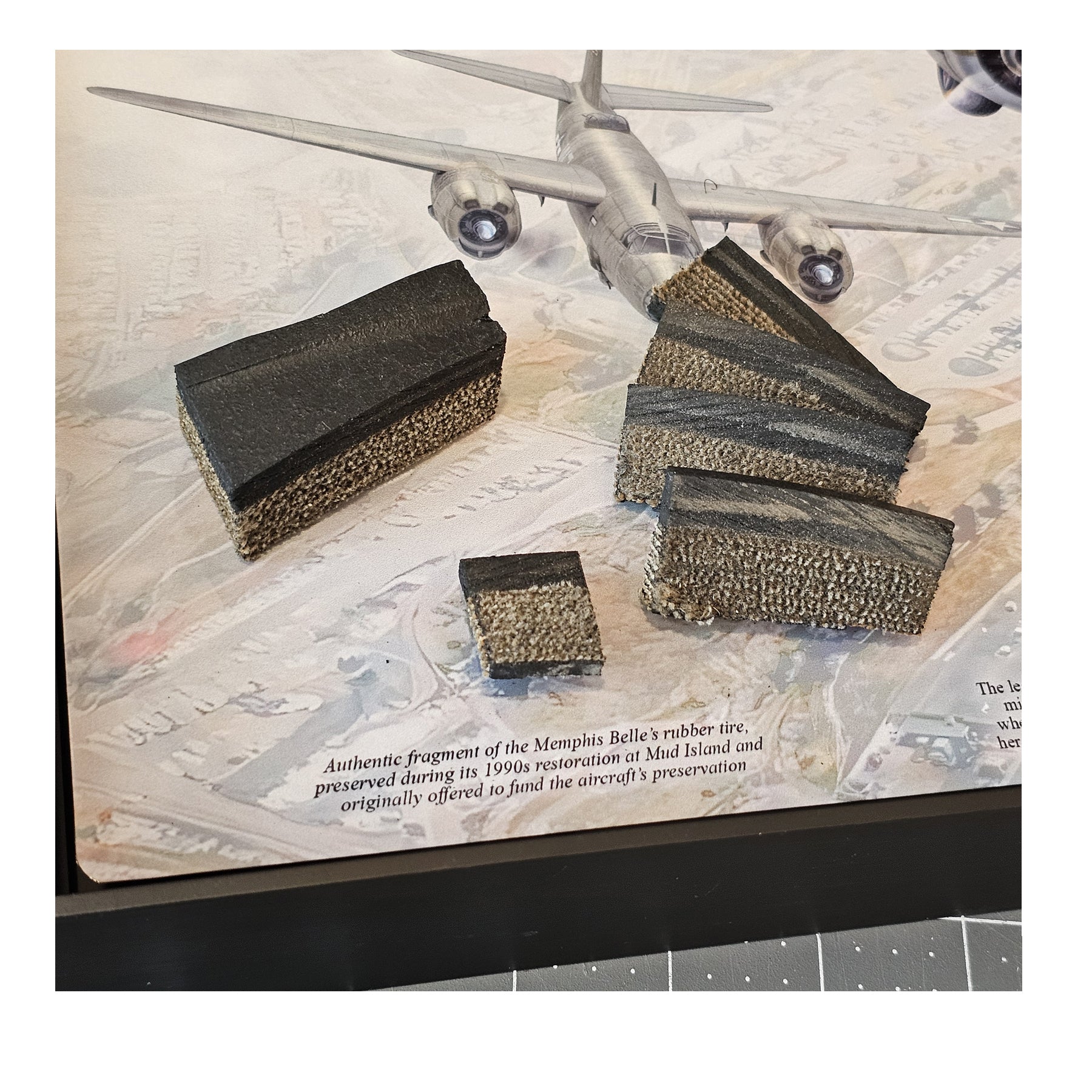 B-17 Memphis Belle - Memphis Awaits the Belle Canvas | INCLUDES: Tire Fragment