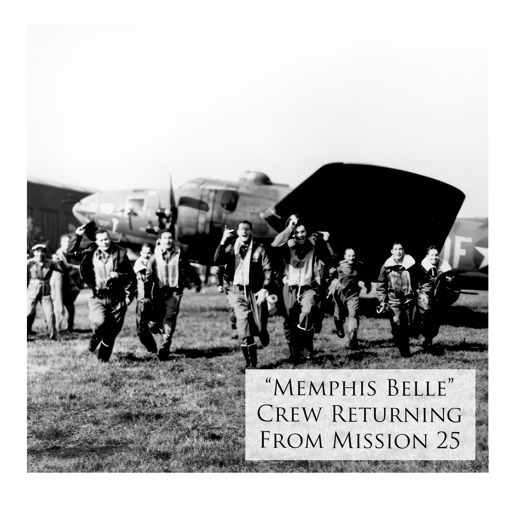 B-17 Memphis Belle - Memphis Awaits the Belle Canvas | INCLUDES: Tire Fragment