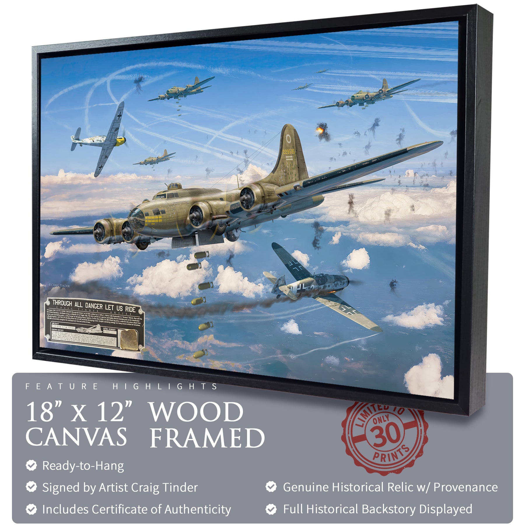 B-17 Flying Fortress - TADLUR Canvas | INCLUDES: Exhaust Manifold Piece