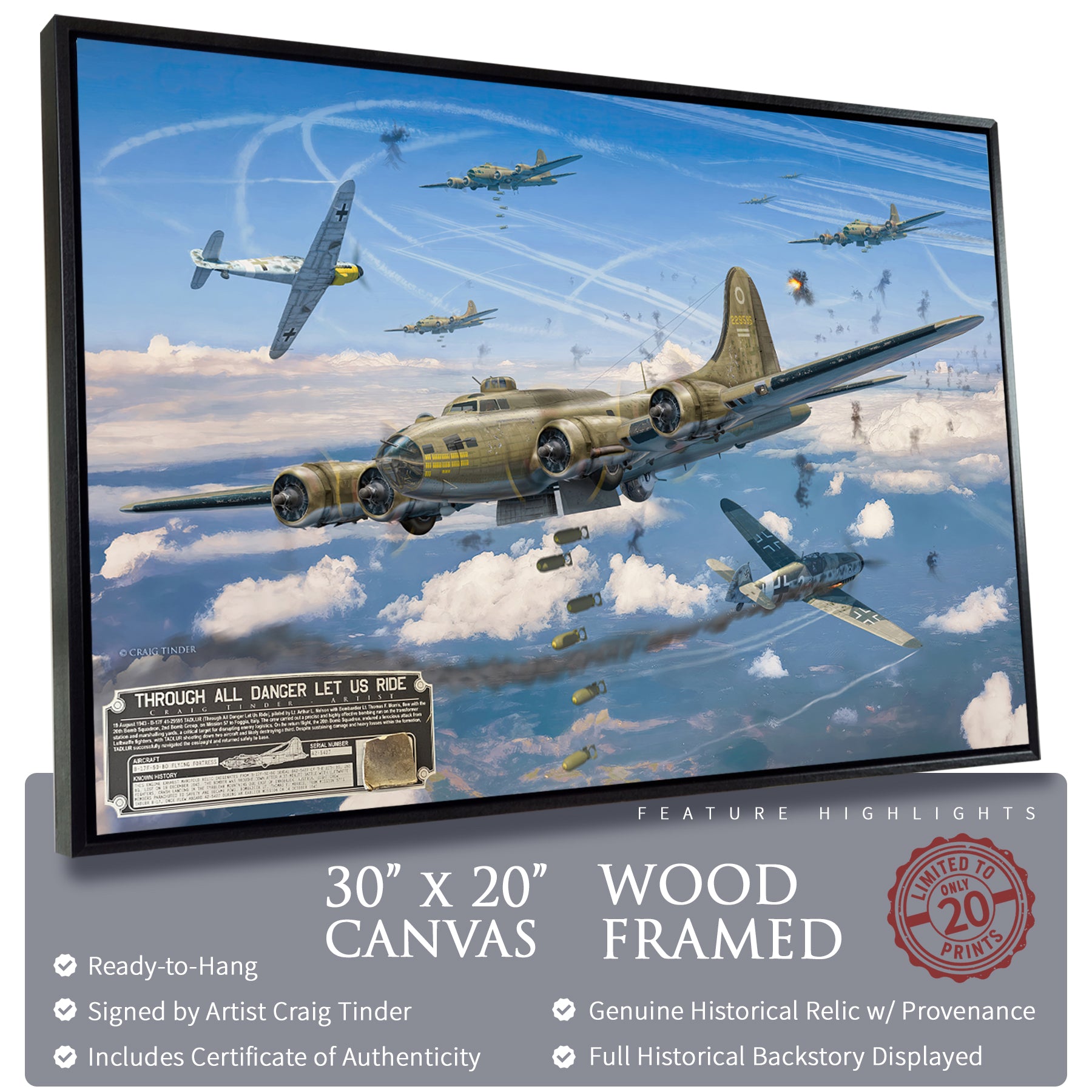 B-17 Flying Fortress - TADLUR Canvas | INCLUDES: Exhaust Manifold Piece