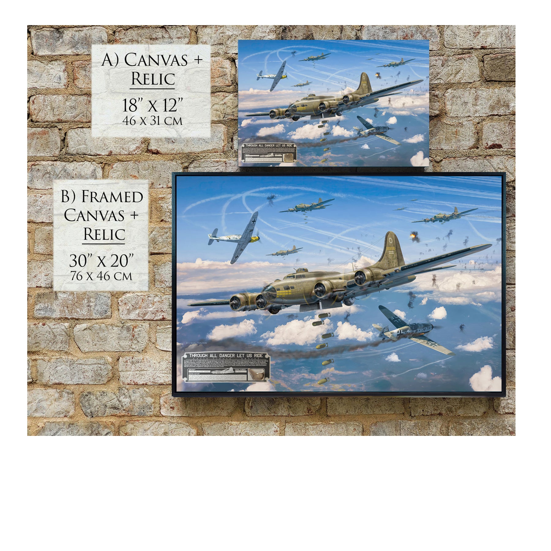 B-17 Flying Fortress - TADLUR Canvas | INCLUDES: Exhaust Manifold Piece