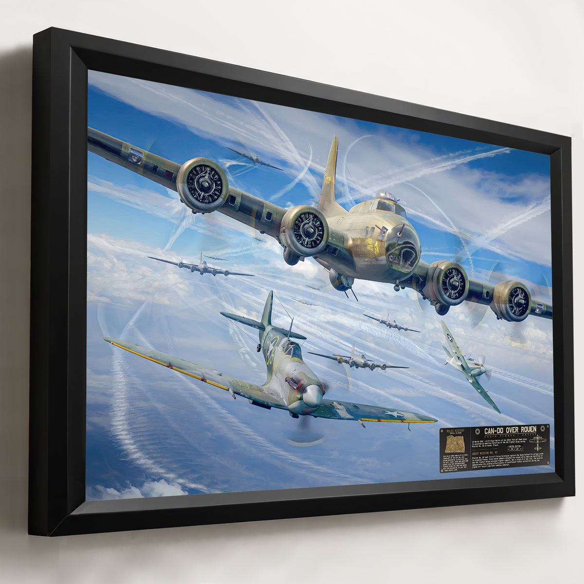 B-17 Flying Fortress - Can-Do Over Rouen – artwork presentation detail