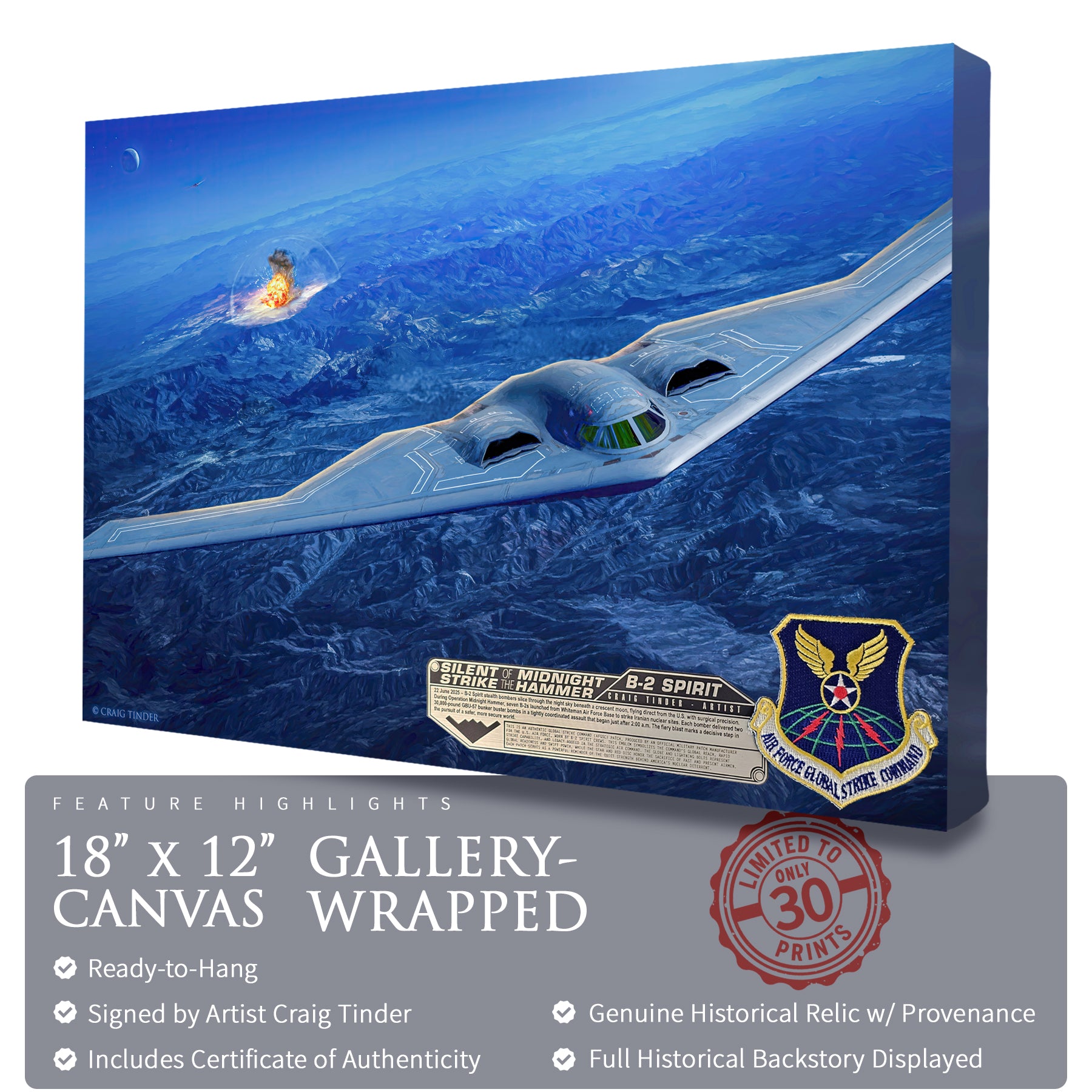 B’z 会報 BE WITH ! VOL.007 B-2 Spirit Bomber - Midnight Hammer Canvas | INCLUDES: B-2