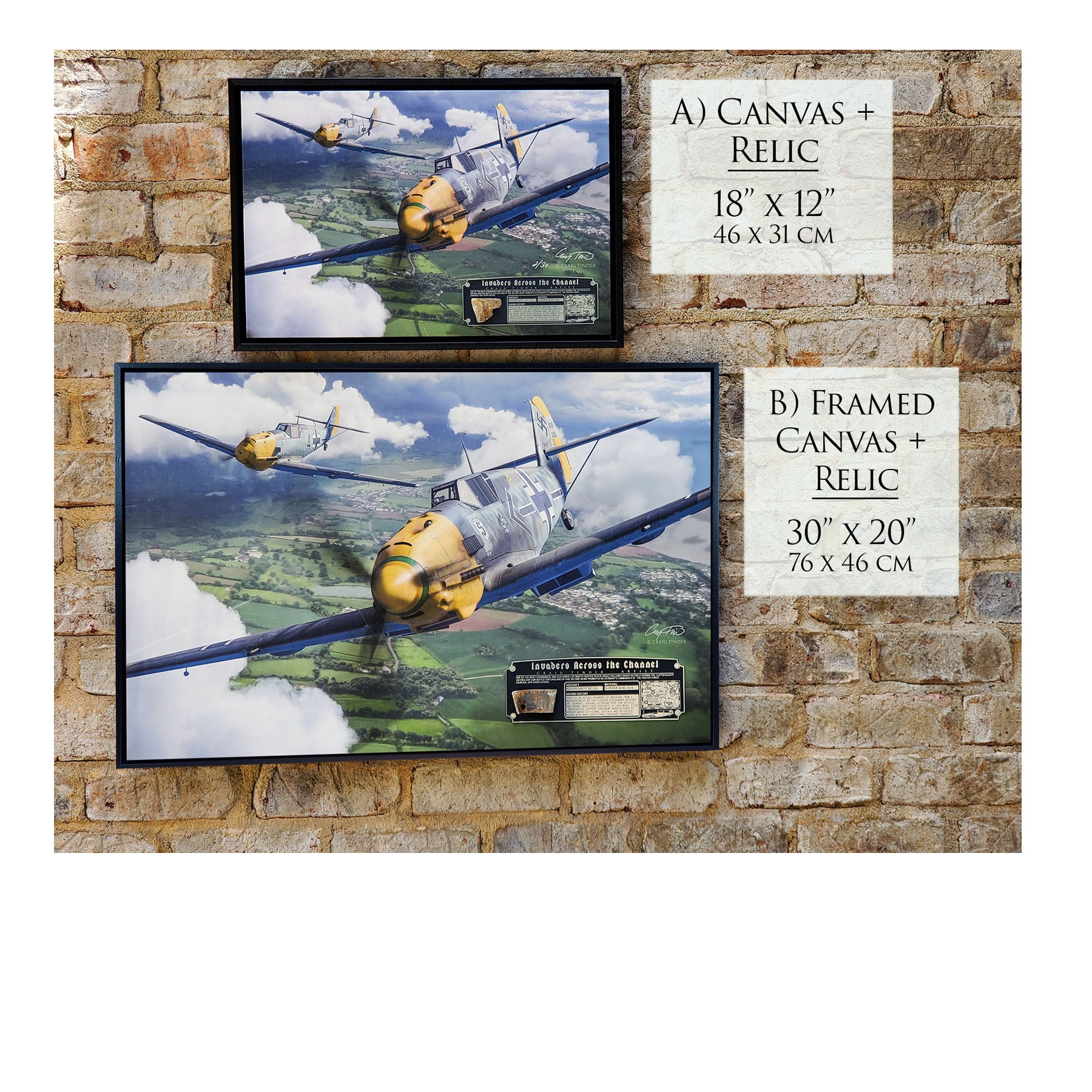 Messerschmitt Bf 109 - Invaders Across the Channel Canvas | INCLUDES: Wing Skin Relic