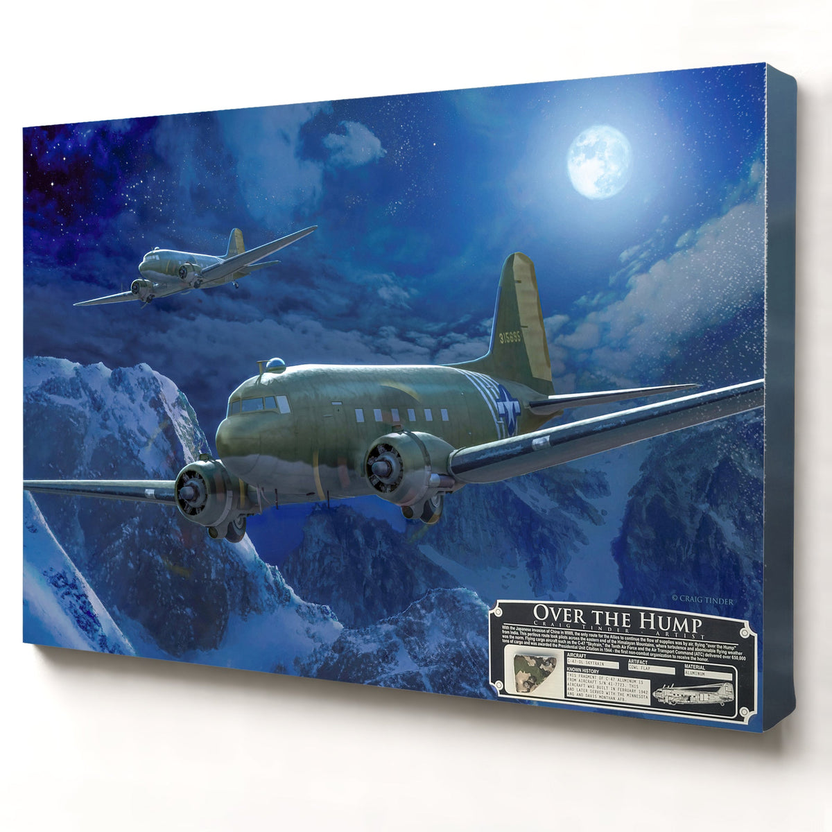 C-47 Skytrain Over the Hump relic artwork by Craig Tinder