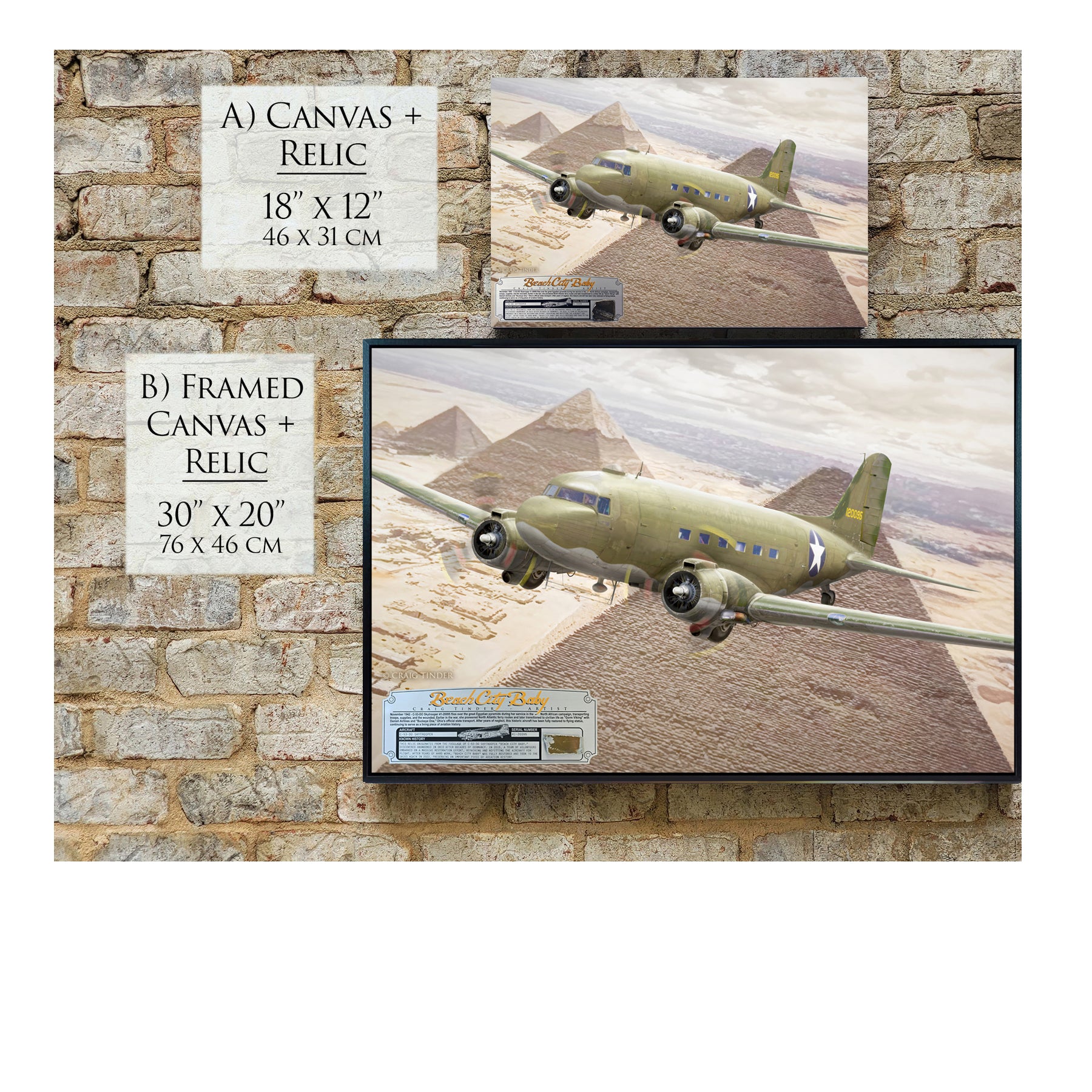 C-53 Skytrooper - Beach City Baby Canvas | INCLUDES: Fuselage Relic