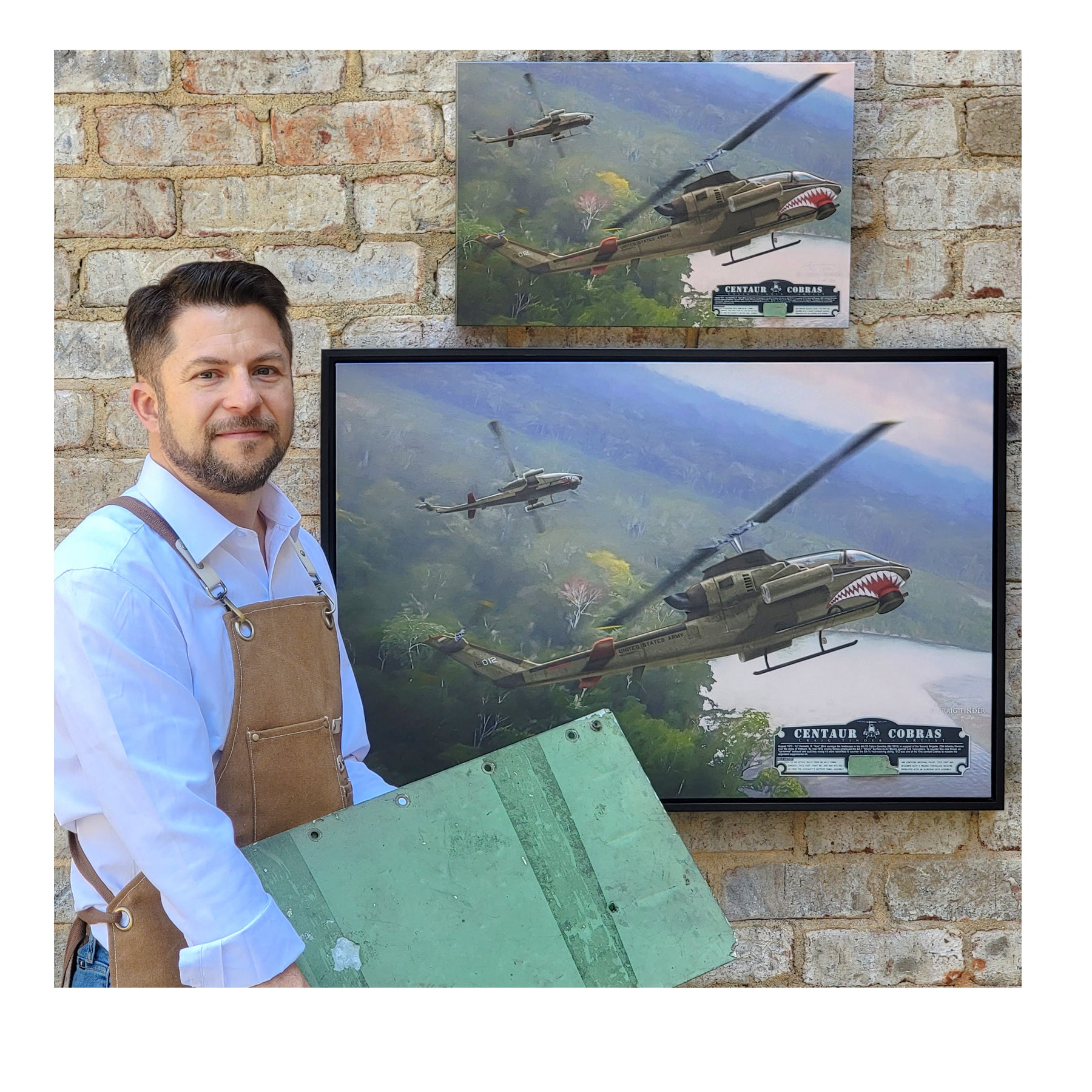 AH-1 Cobra Helicopter - Centaur Cobras Canvas | INCLUDES: Battery Panel Piece