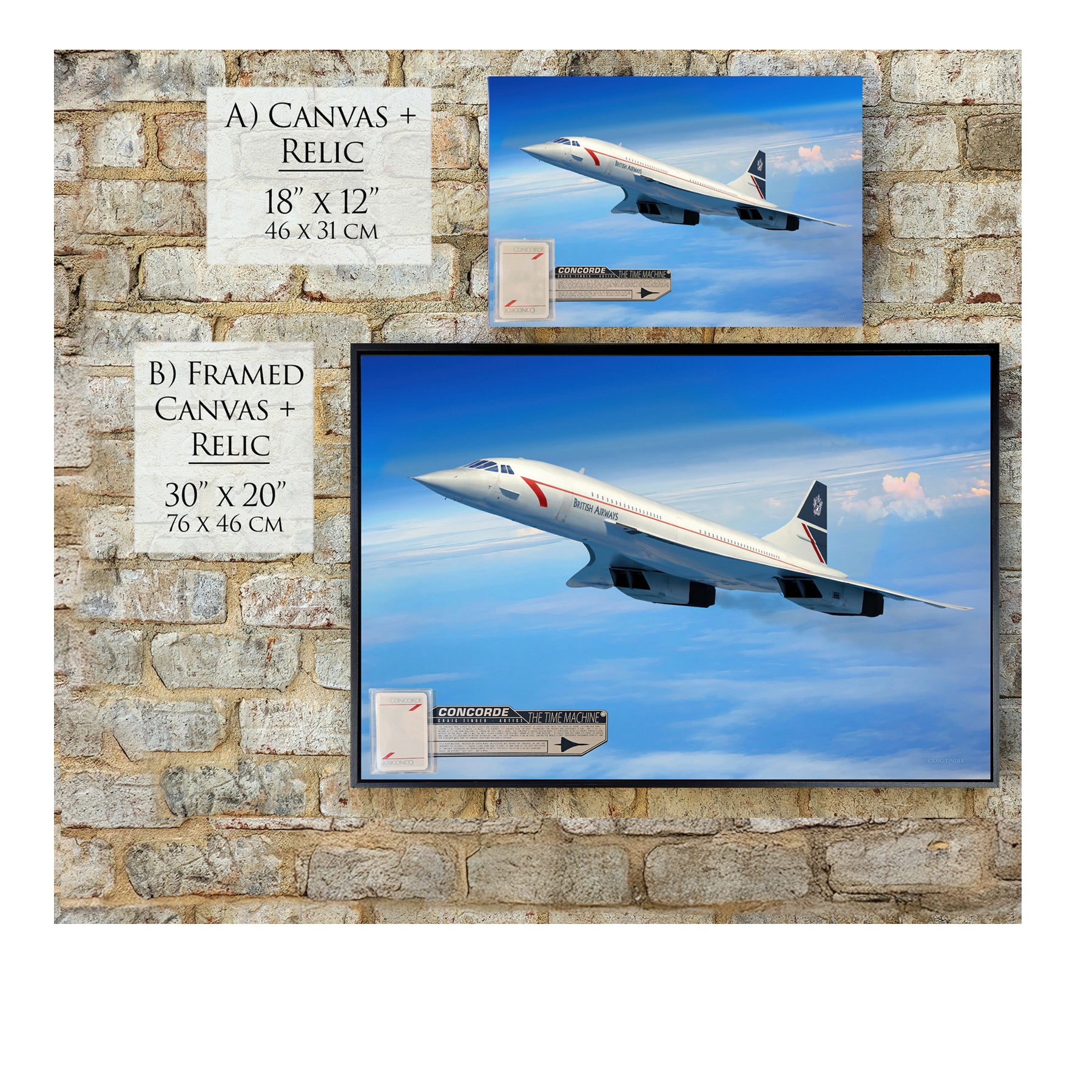 Concorde - The Time Machine Canvas | INCLUDES: Playing Card from Flight