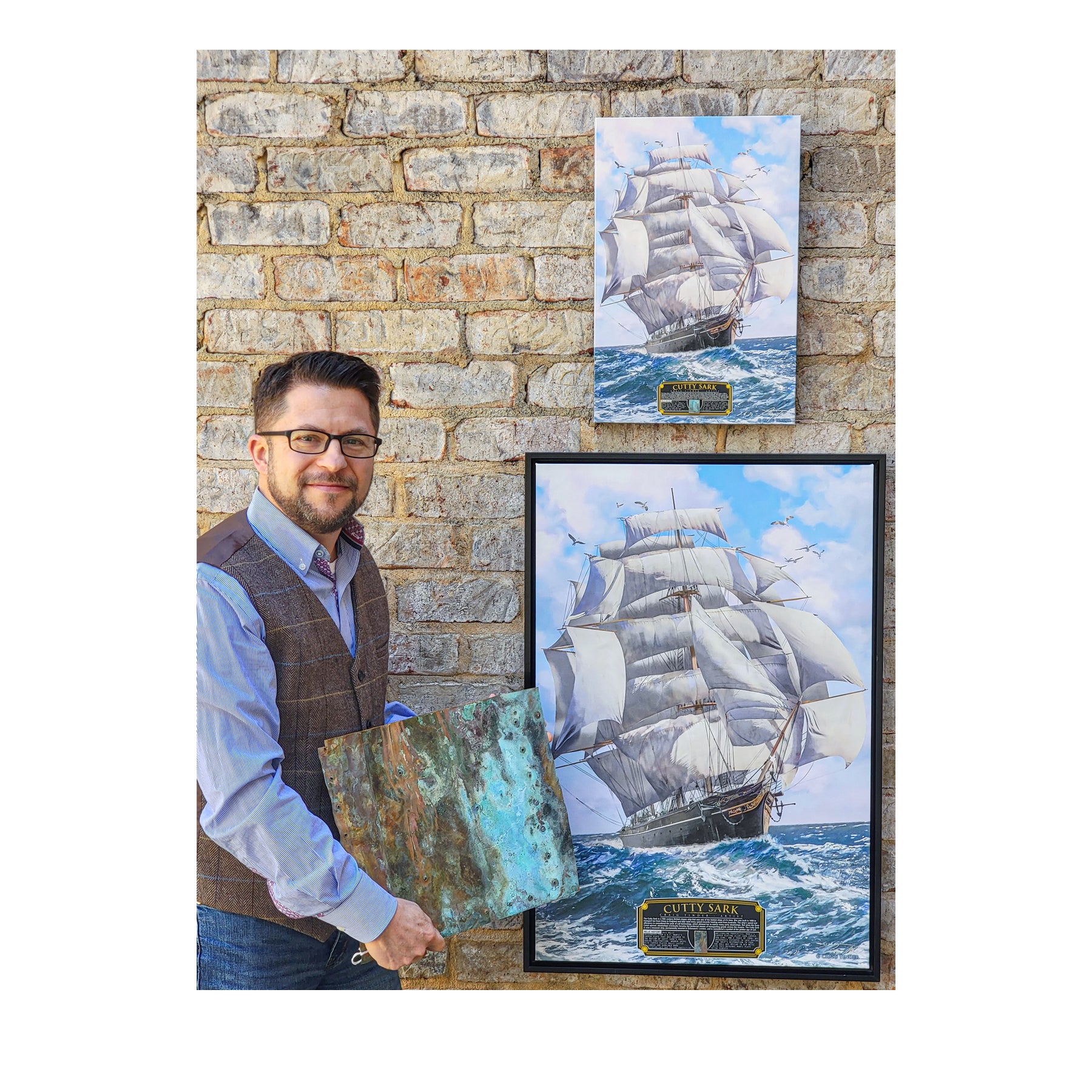 Cutty Sark Clipper Ship Canvas | INCLUDES: Muntz Plating Relic