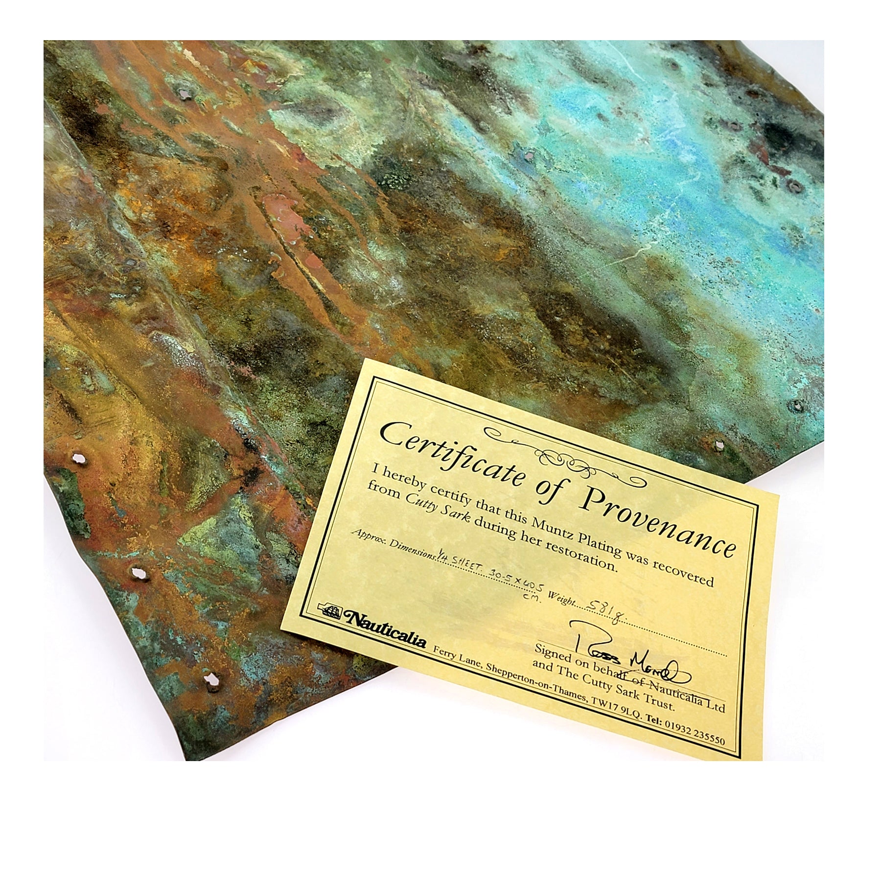 Cutty Sark Clipper Ship Canvas | INCLUDES: Muntz Plating Relic