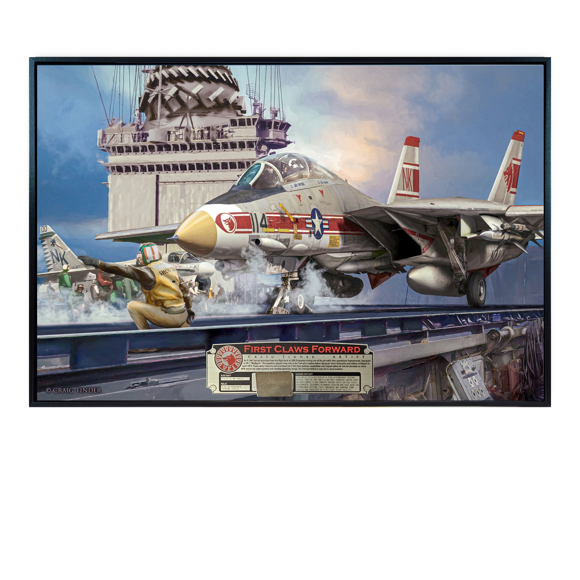 F-14 Tomcat - First Claws Forward Canvas | INCLUDES: TF30 Afterburner Fairing Shield Fragment