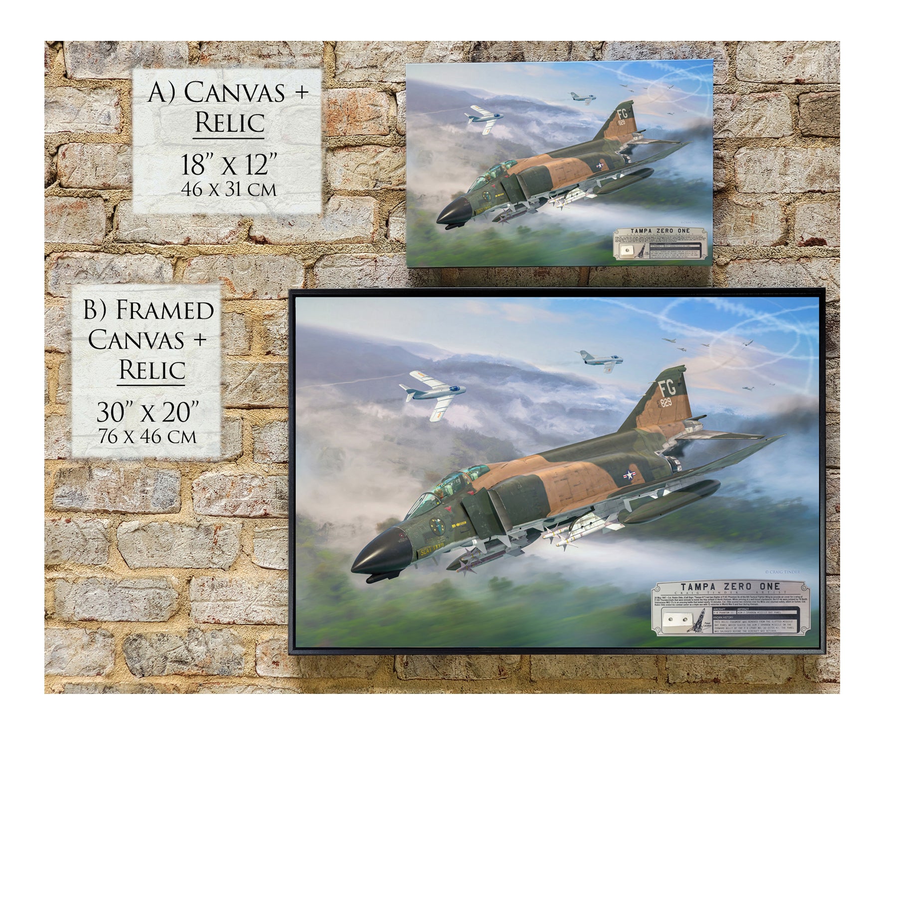 F-4 Phantom II - Tampa Zero One Canvas | INCLUDES: Missile Panel Relic