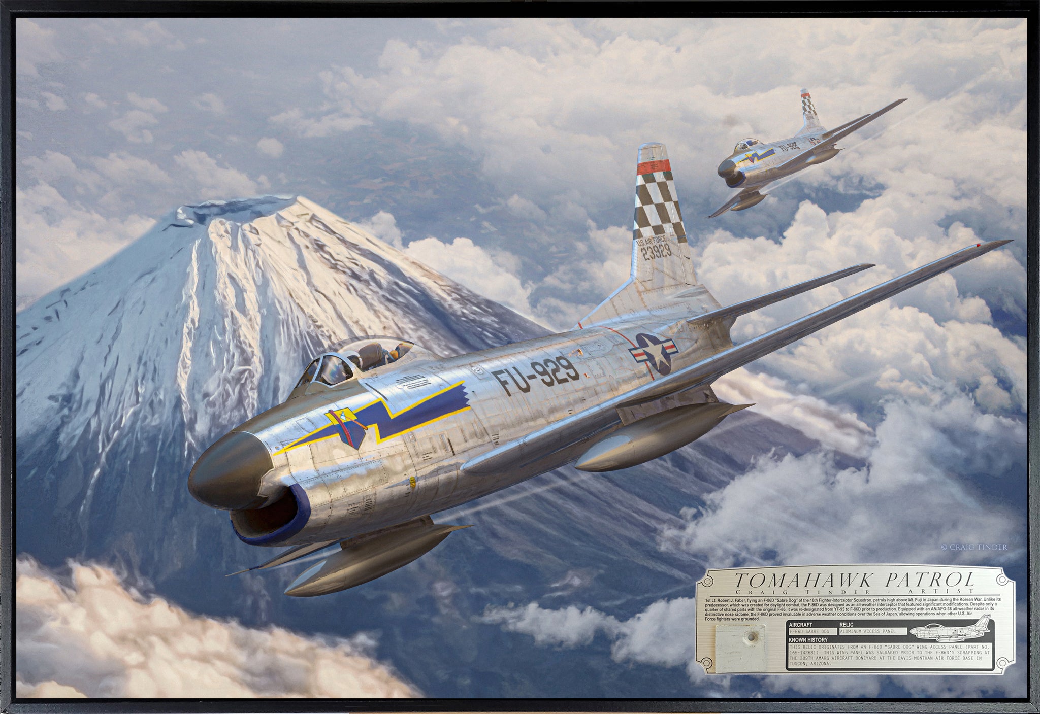 F-86 Sabre Dog - Tomahawk Patrol Canvas | INCLUDES: Wing Access Panel Fragment