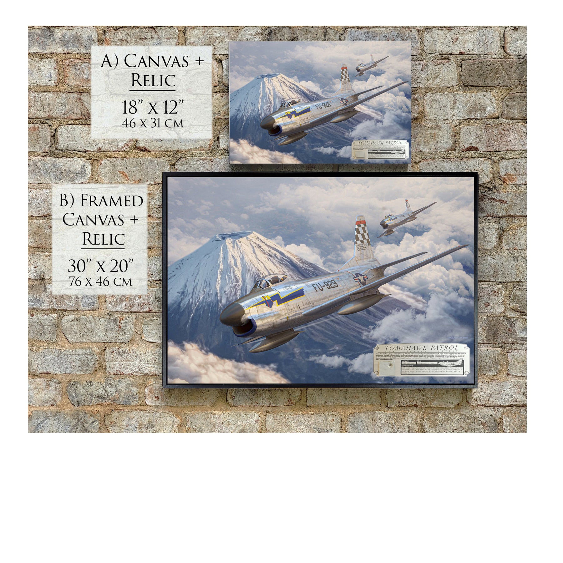 F-86 Sabre Dog - Tomahawk Patrol Canvas | INCLUDES: Wing Access Panel Fragment
