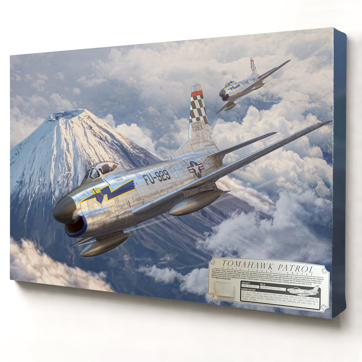 F-86 Sabre Dog Tomahawk Patrol relic artwork by Craig Tinder