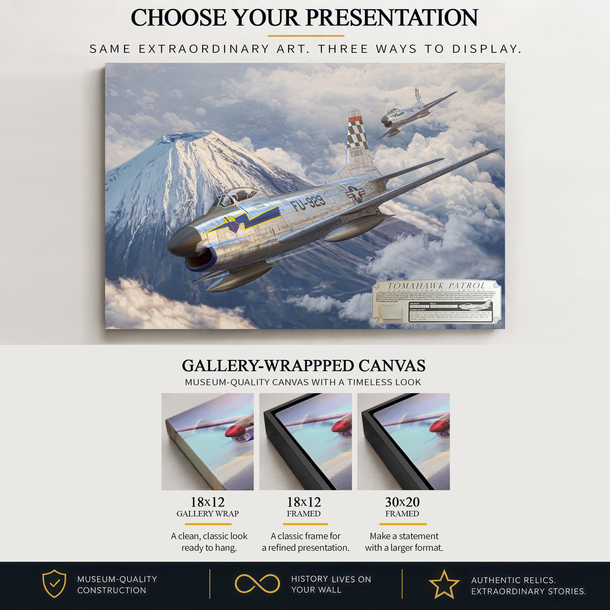 F-86 Sabre Dog Tomahawk Patrol gallery-wrapped canvas