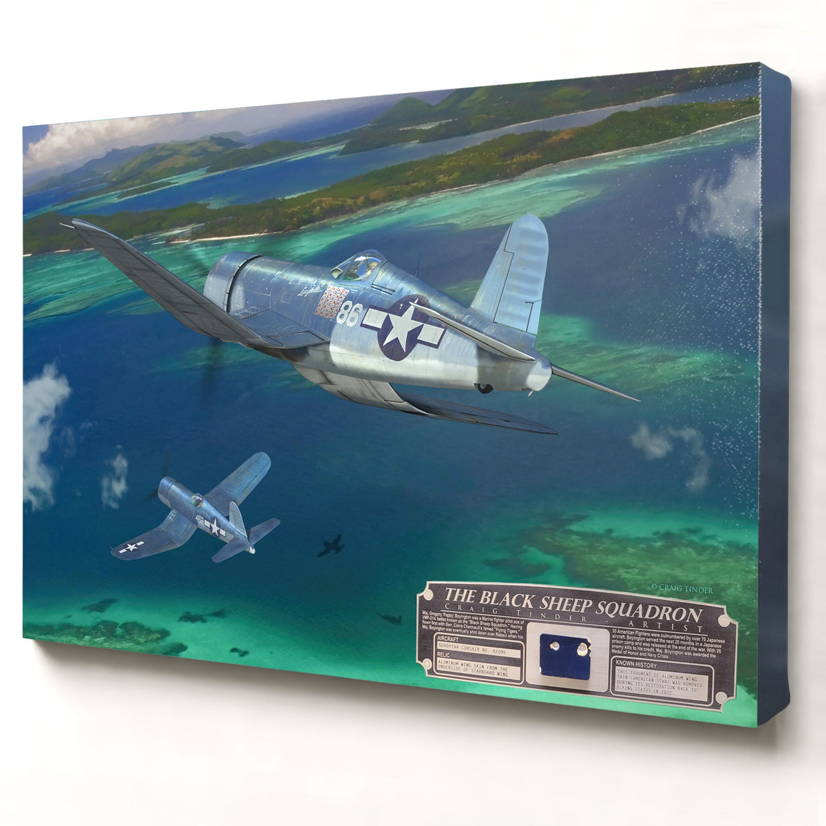 F4U Corsair Black Sheep Squadron relic artwork by Craig Tinder