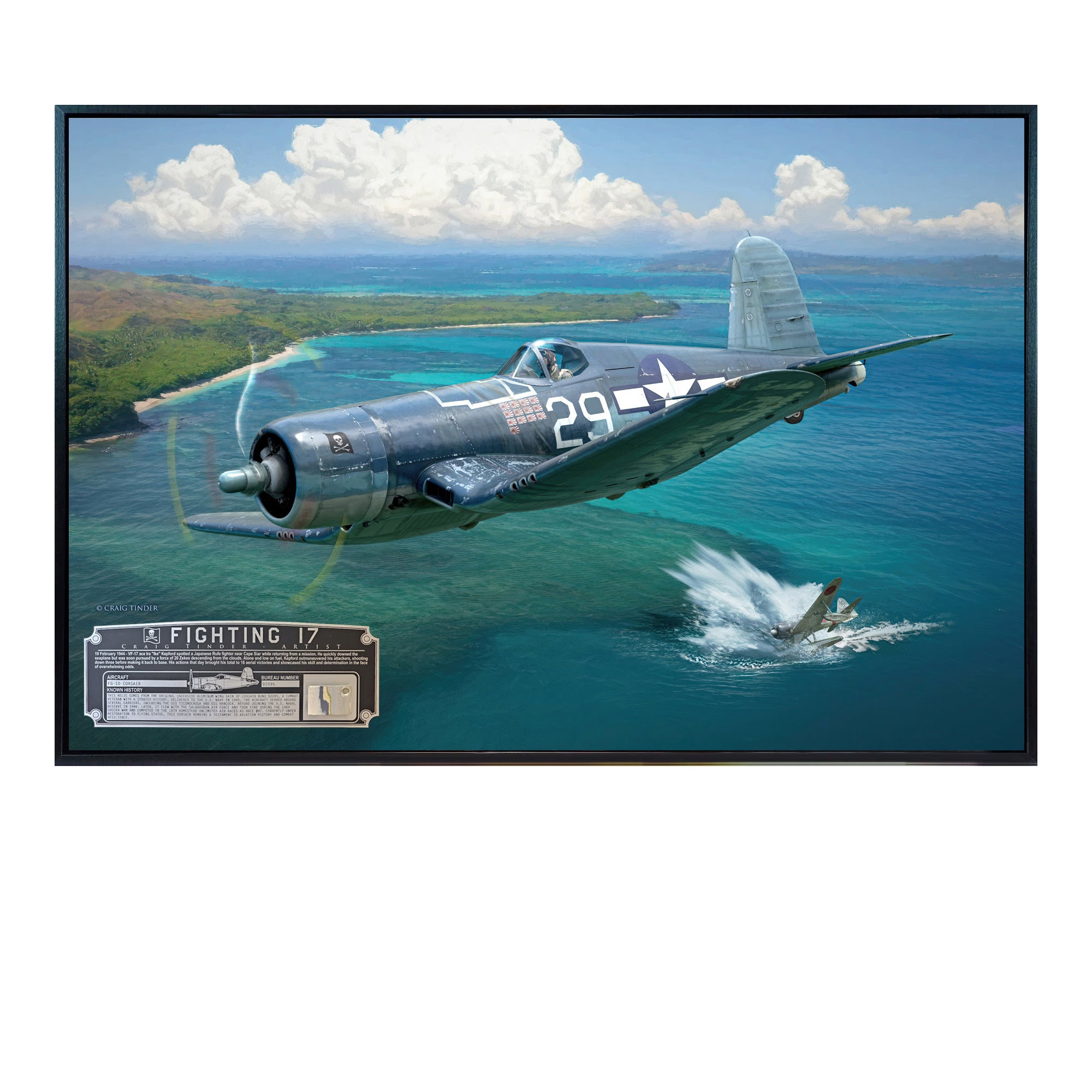 F4U Corsair - Fighting 17 Canvas | INCLUDES: Wing Relic