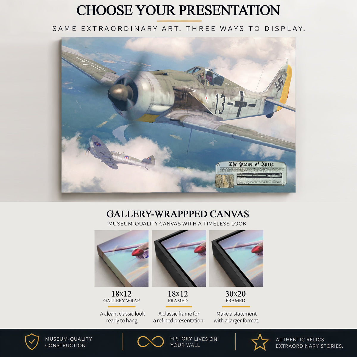 Focke-Wulf Fw 190 The Prowl of Jutta gallery-wrapped canvas