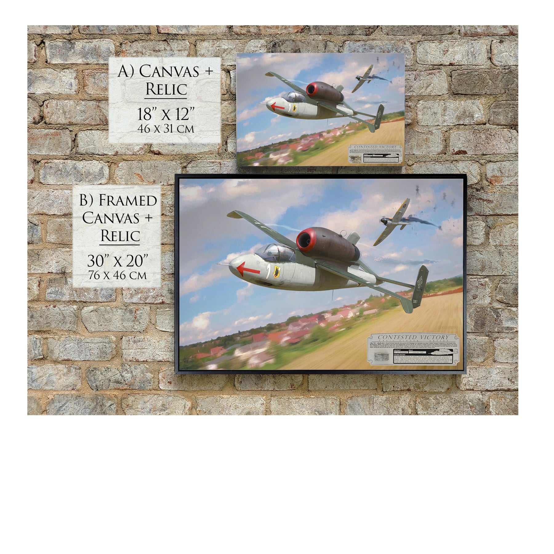 He 162 Salamander - Contested Victory Canvas | INCLUDES: Fuselage Relic