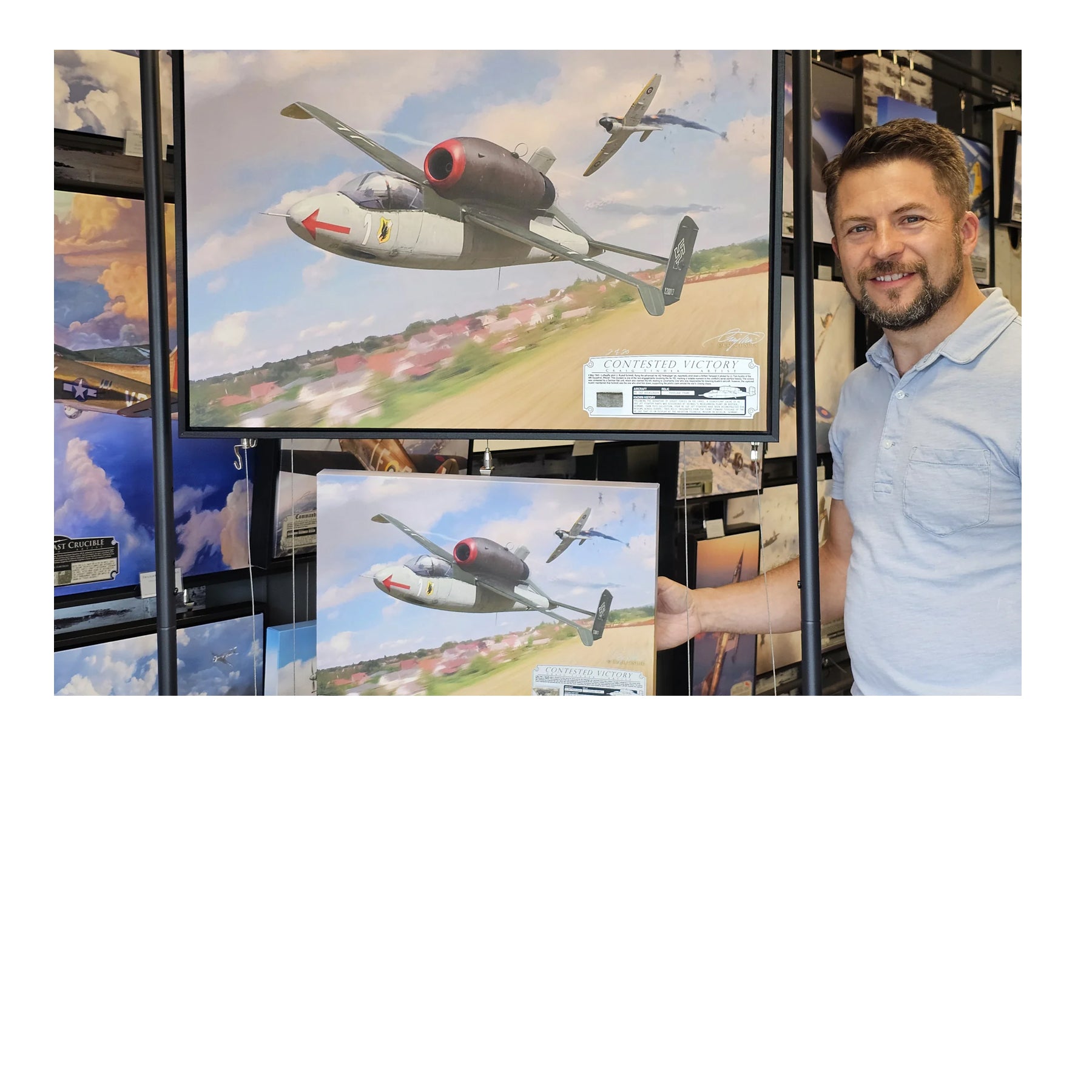 He 162 Salamander - Contested Victory Canvas | INCLUDES: Fuselage Relic