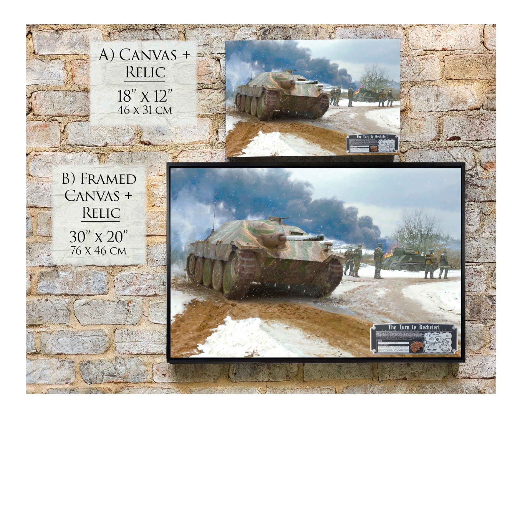 Hetzer Tank Jagdpanzer 38 - The Turn to Rochefort Canvas | INCLUDES: Toolbox Lid Relic