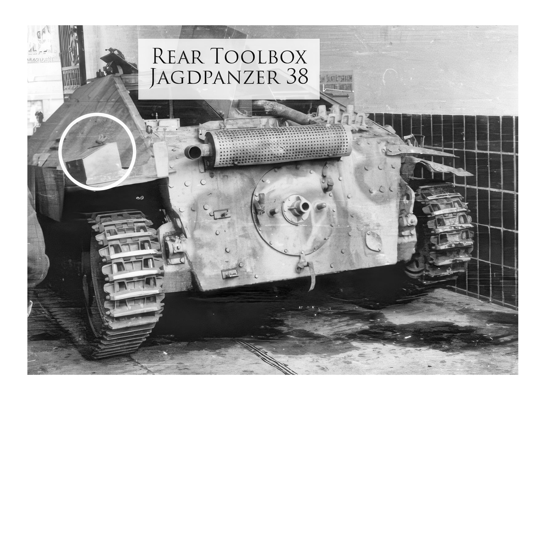 Hetzer Tank Jagdpanzer 38 - The Turn to Rochefort Canvas | INCLUDES: Toolbox Lid Relic