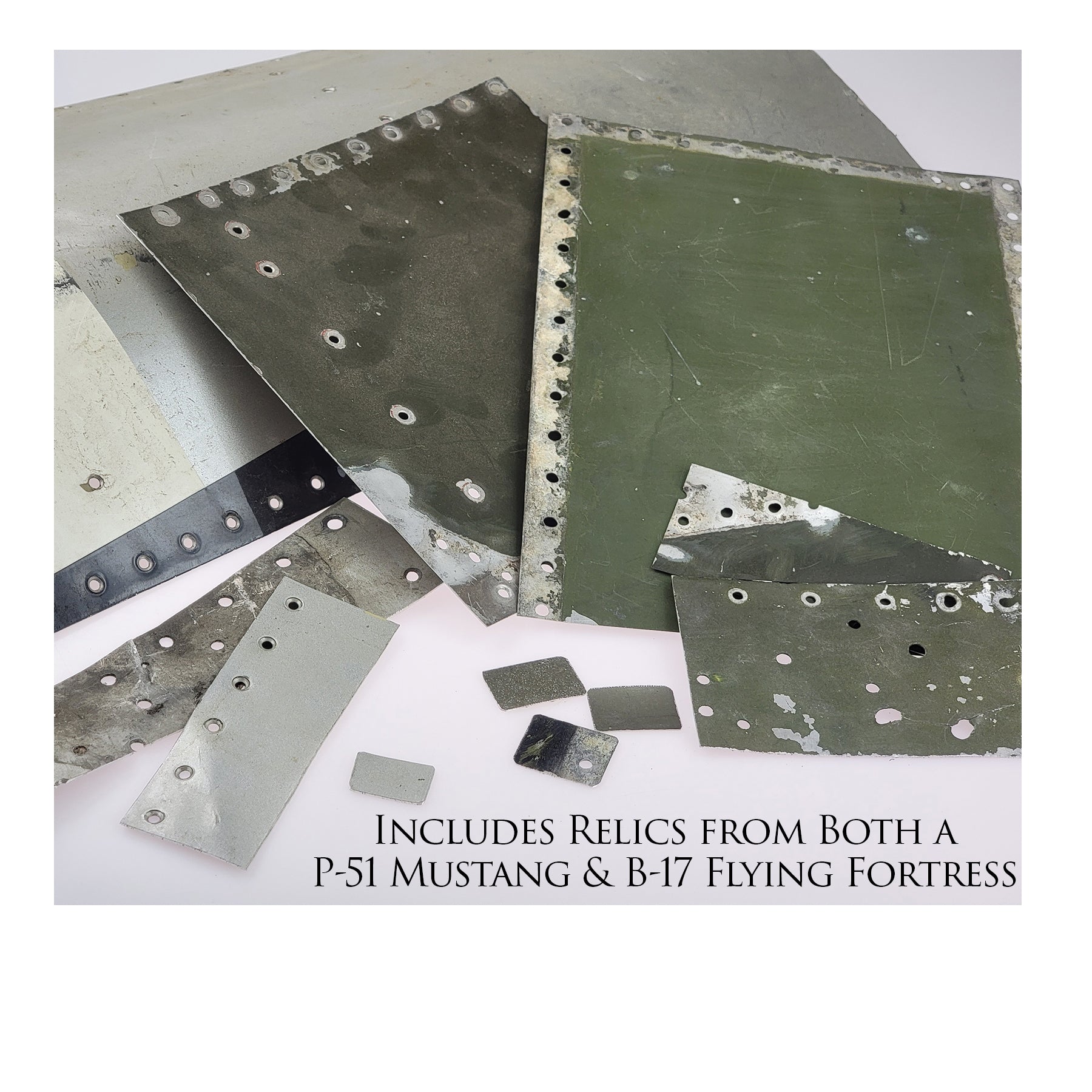 B-17 & P-51 - Homeward Bound Canvas | INCLUDES: Wing Skin & Fuselage Panel Relics