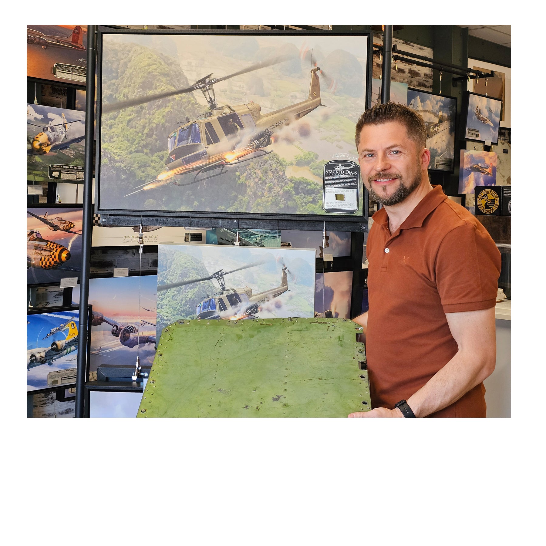 UH-1 Huey Helicopter - Stacked Deck Canvas | INCLUDES: Fuselage Relic