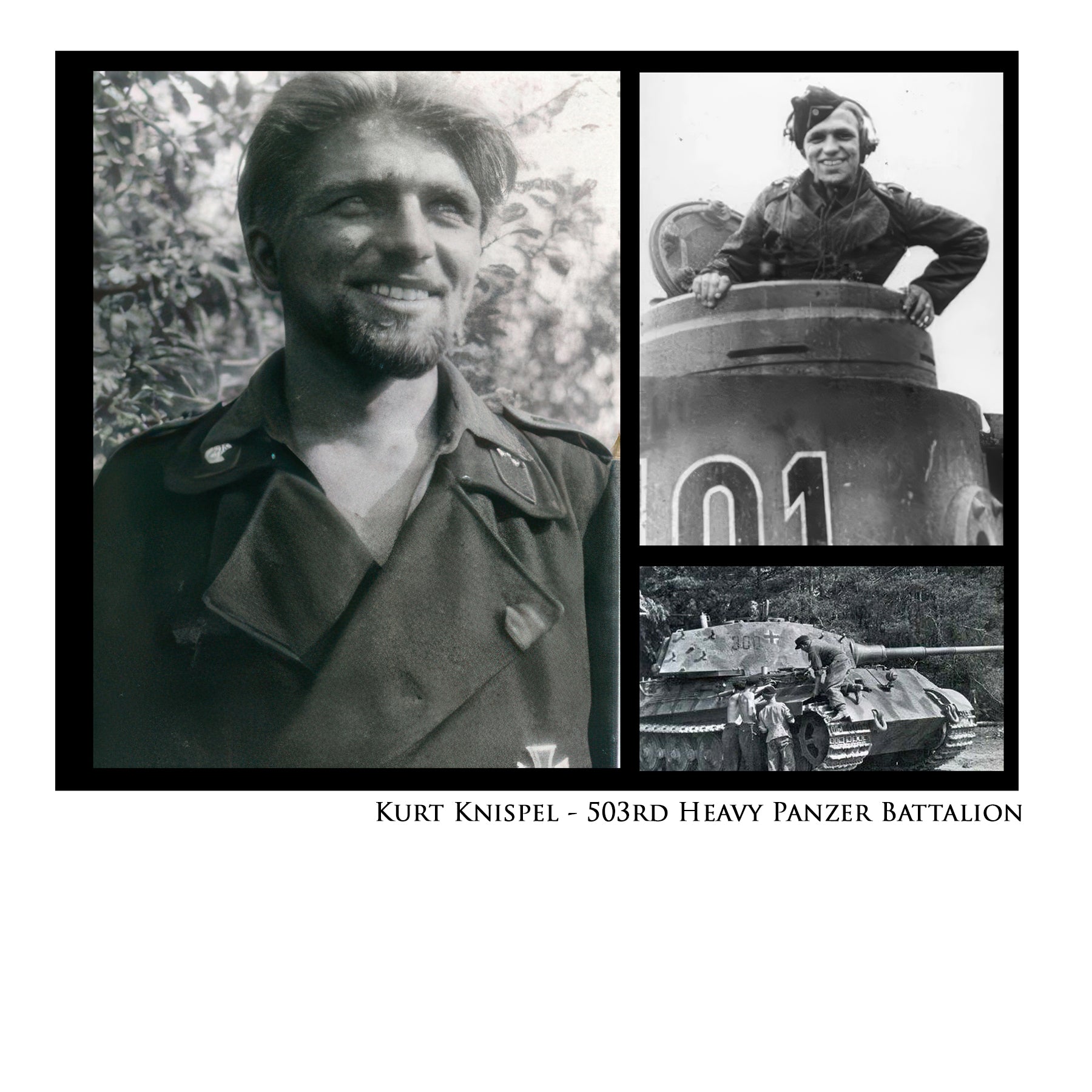King Tiger Tank - Panzer Ace Canvas | INCLUDES: KwK 43 Shell Fragment