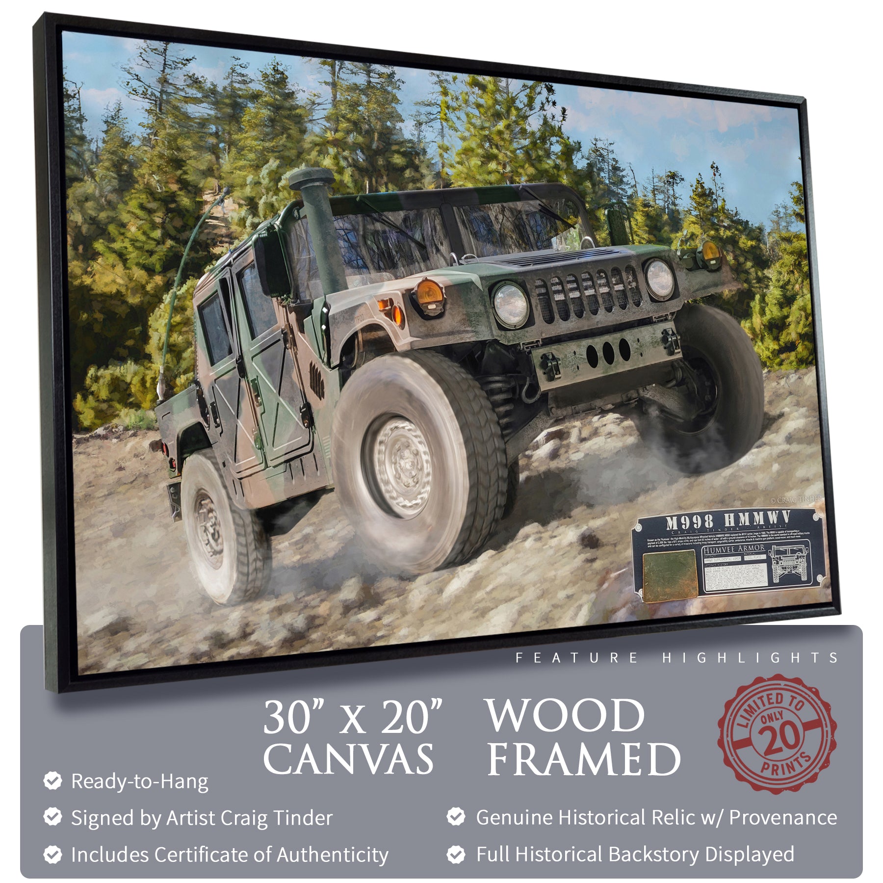 HMMWV M998 - Humvee Canvas | INCLUDES: Armor Fragment