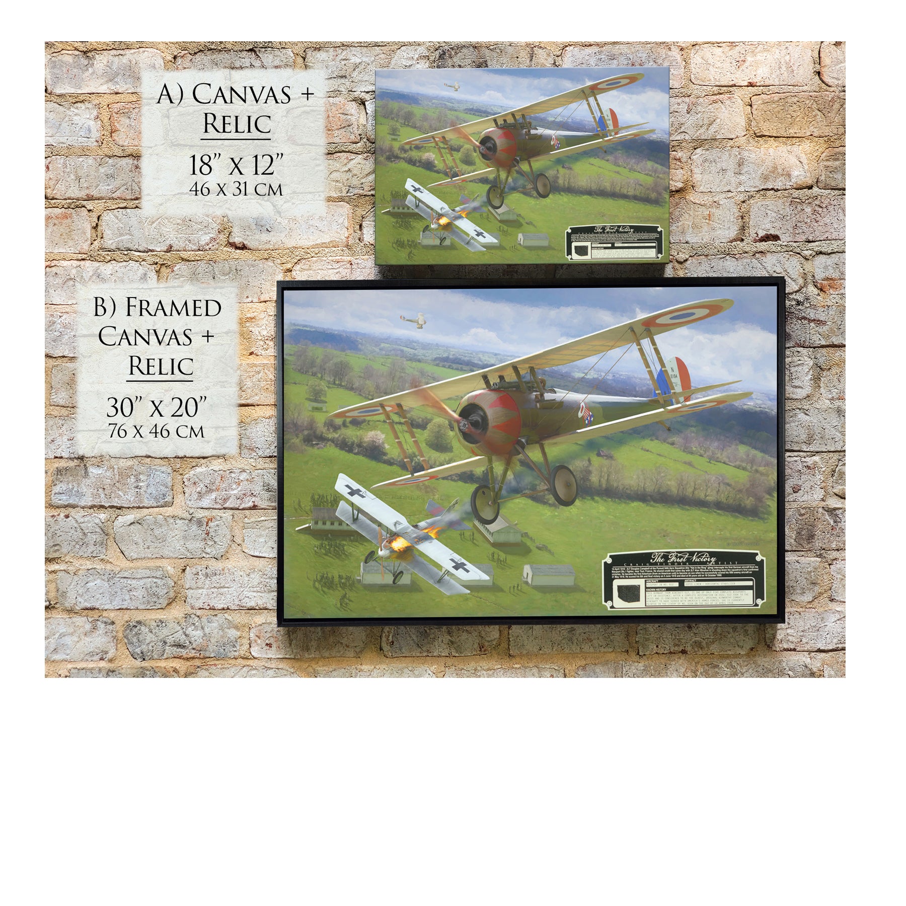 Nieuport 28 - The First Victory Canvas | INCLUDES: Stabilizer Fabric Piece