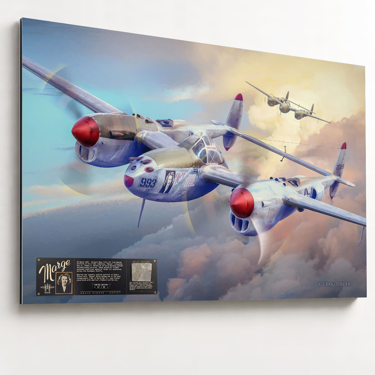 P-38 Lightning - Richard Bong "Marge" | INCLUDES: Internal Aluminum Fragment