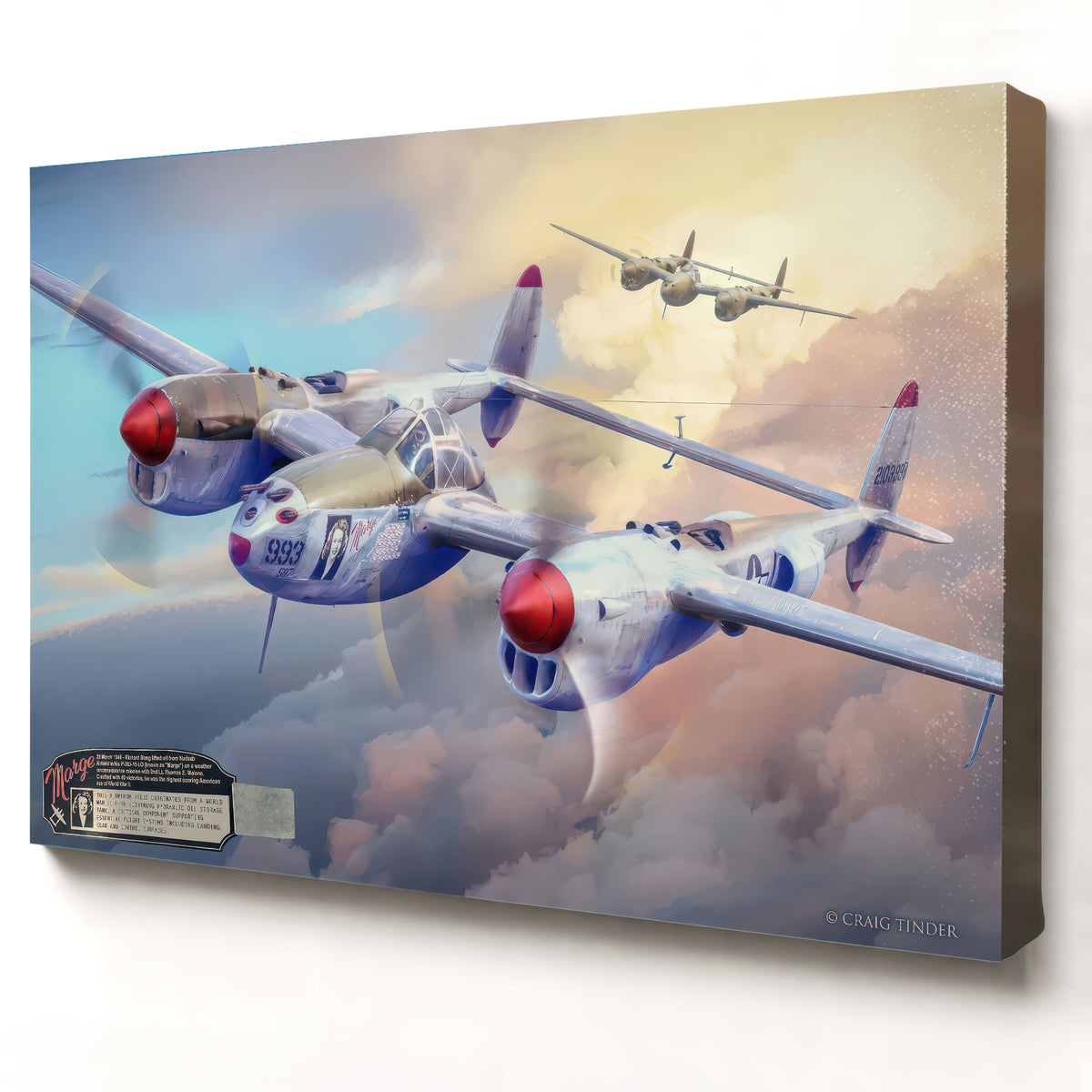 P-38 Lightning - Richard Bong "Marge" | INCLUDES: Internal Aluminum Fragment