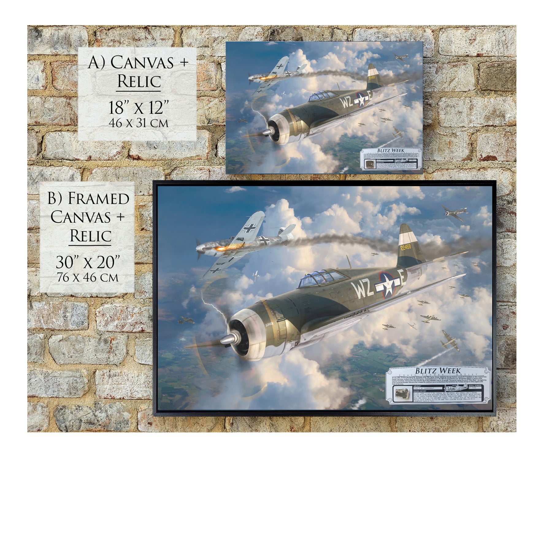 P-47 Thunderbolt - Blitz Week Canvas | INCLUDES: Airframe Relic