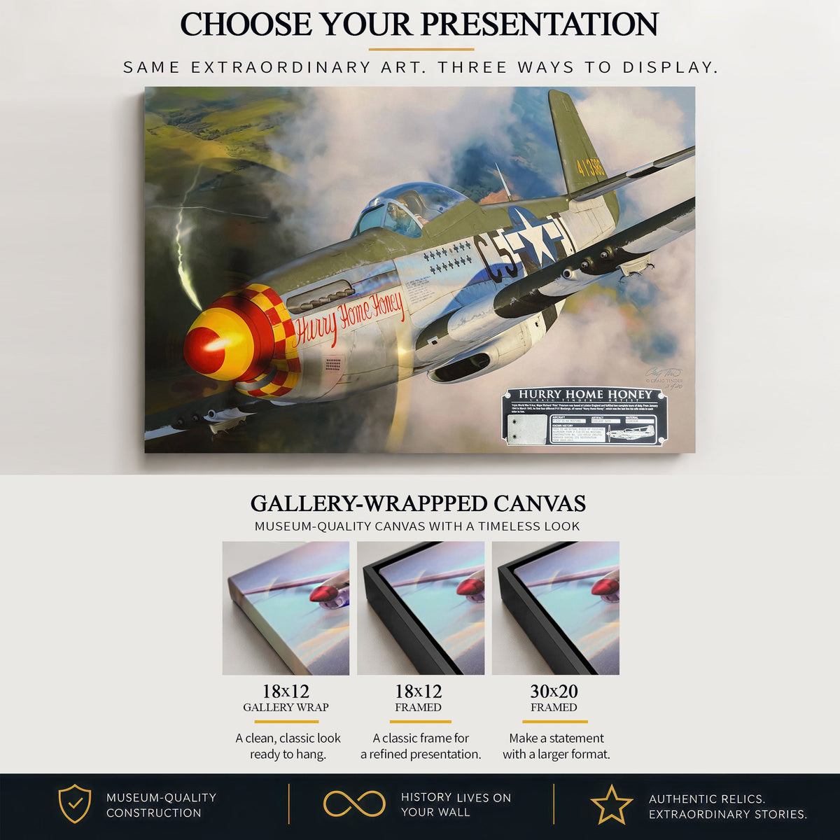 Gallery-wrapped canvas artwork