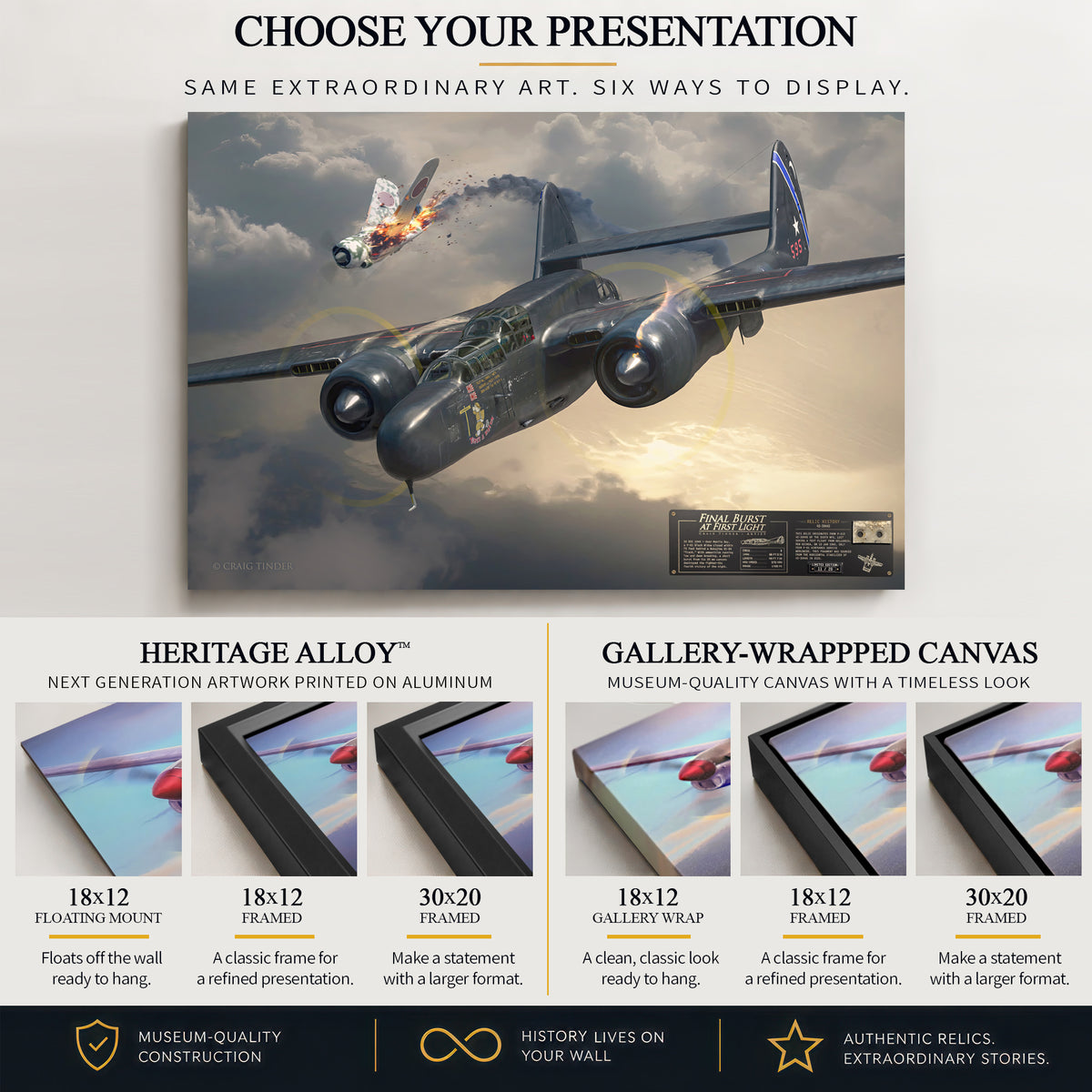 P-61 Black Widow - Final Burst At First Light | INCLUDES: P-61B Aluminum Relic