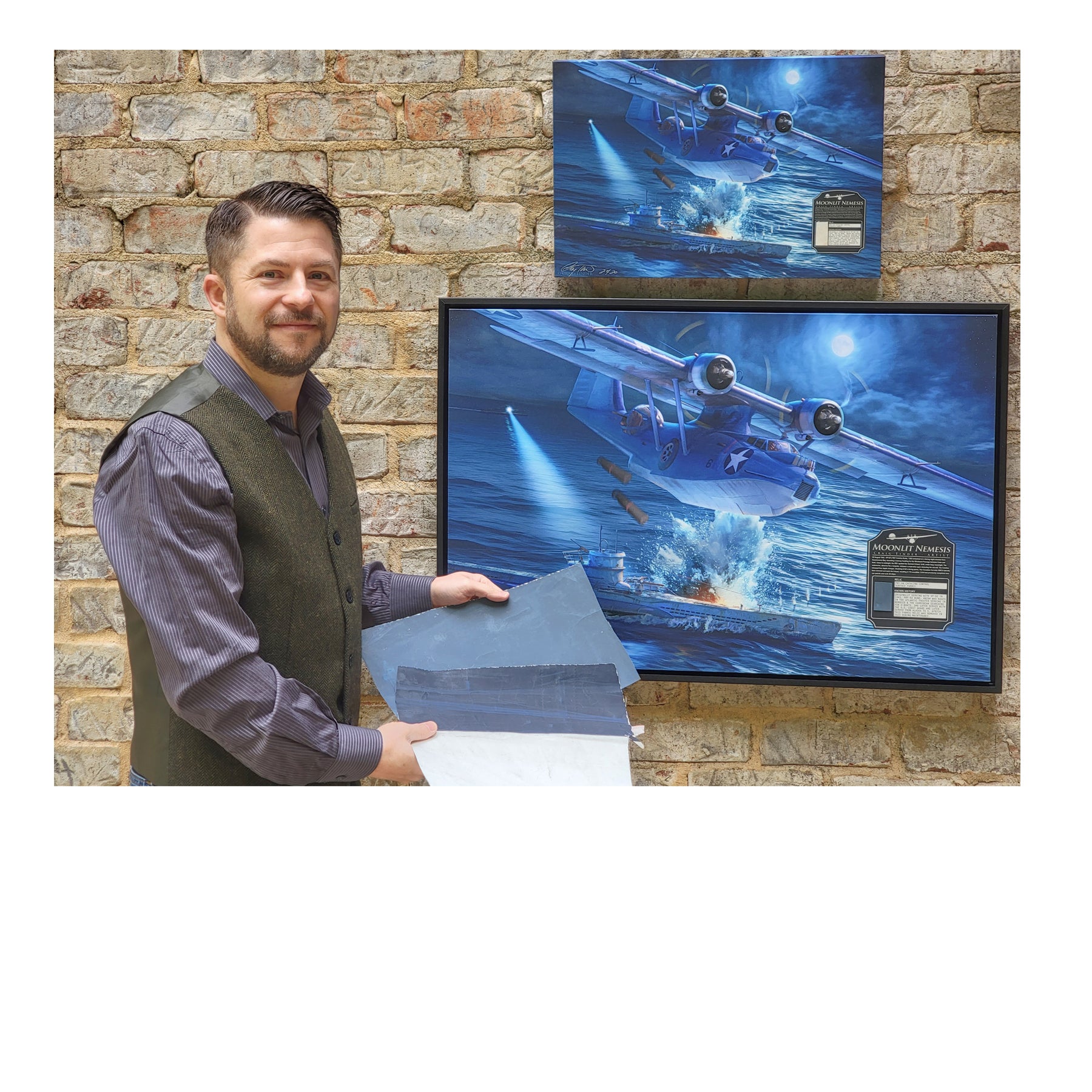 PBY Catalina - Moonlit Nemesis Canvas | INCLUDES: Control Surface Fabric Piece