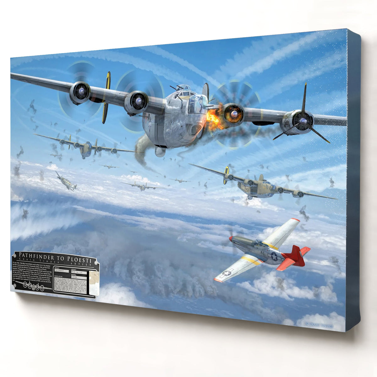 B-24 Liberator Pathfinder to Ploesti relic artwork by Craig Tinder